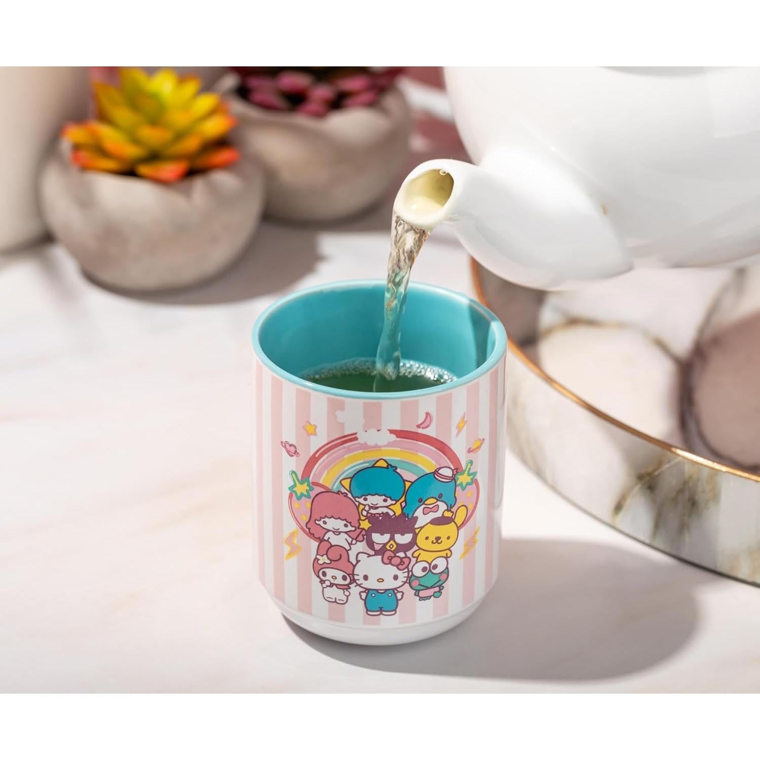 Taza de Té Cerámica Sanrio Hello Kitty 340ml Sin Asa