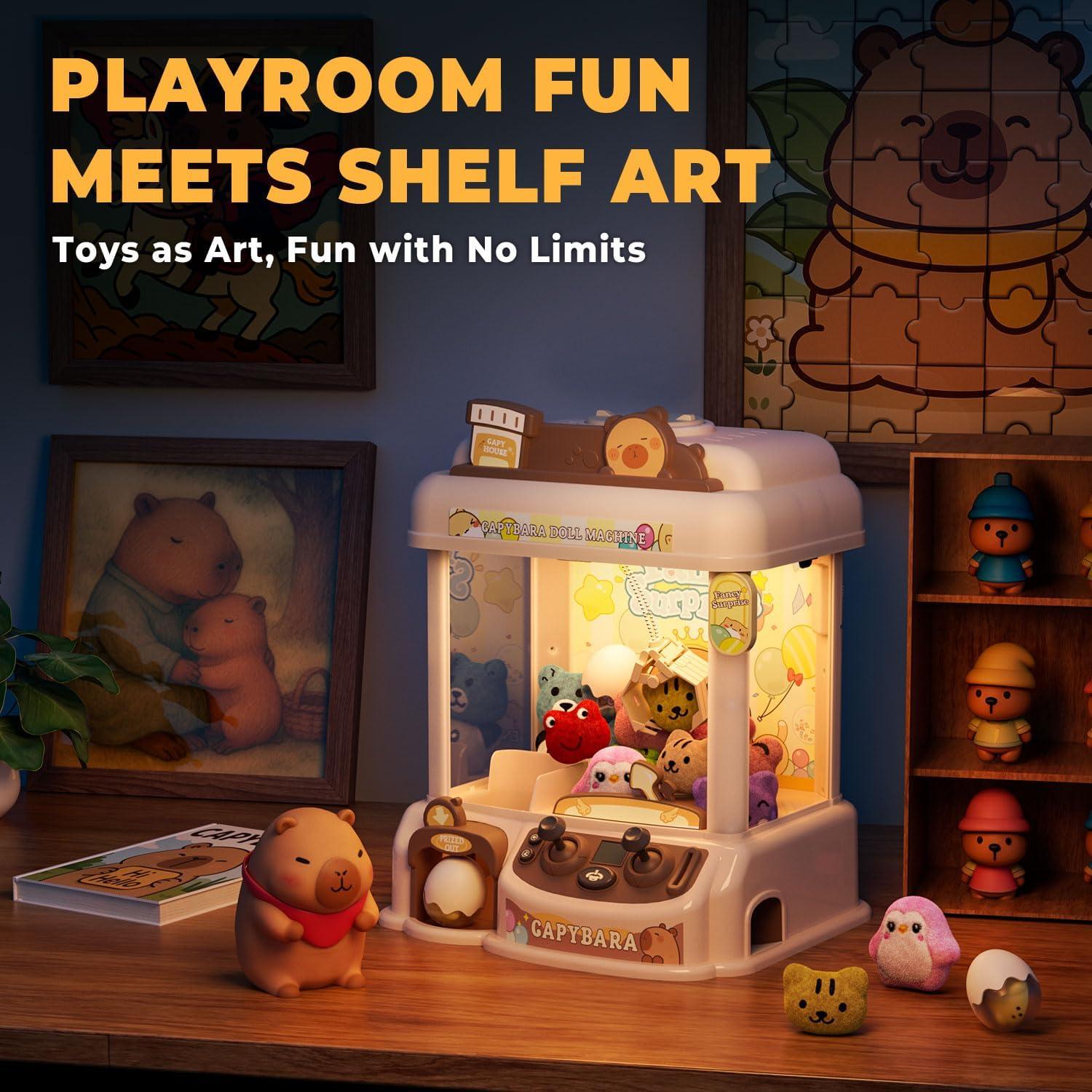 Máquina de Garras Mini Capibara Joyfox 34 cm para Niños 3-8 Años