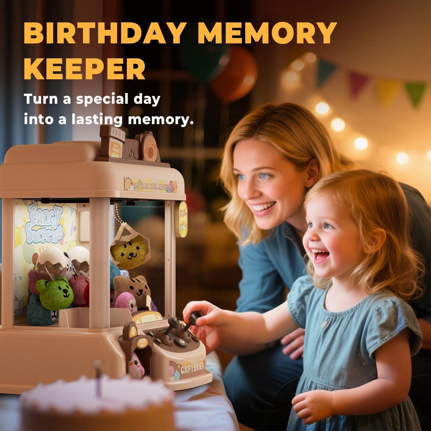 Máquina de Garras Mini Capibara Joyfox 34 cm para Niños 3-8 Años