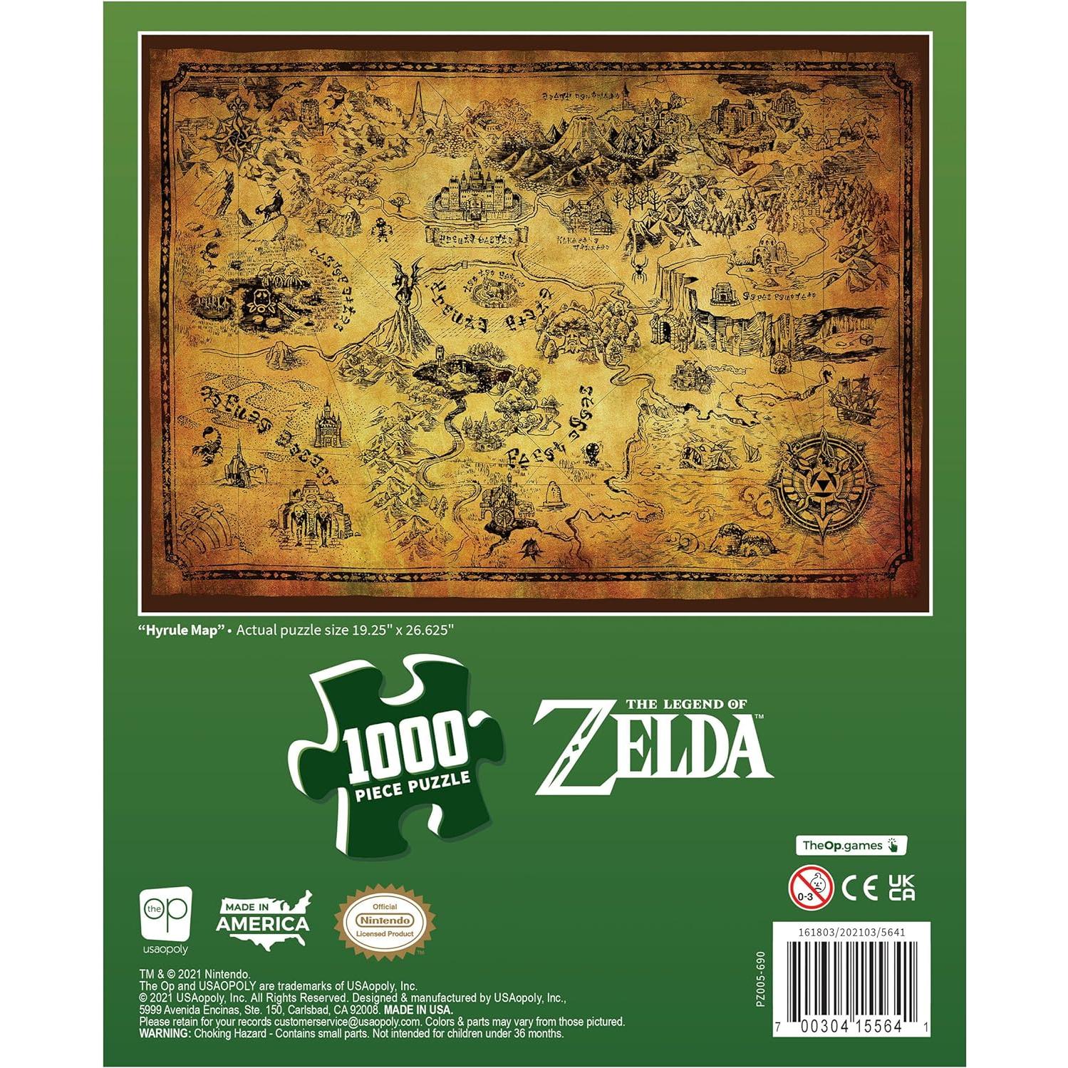 Rompecabezas 1000 Piezas Mapa de Hyrule USAopoly 48.3x68.6cm