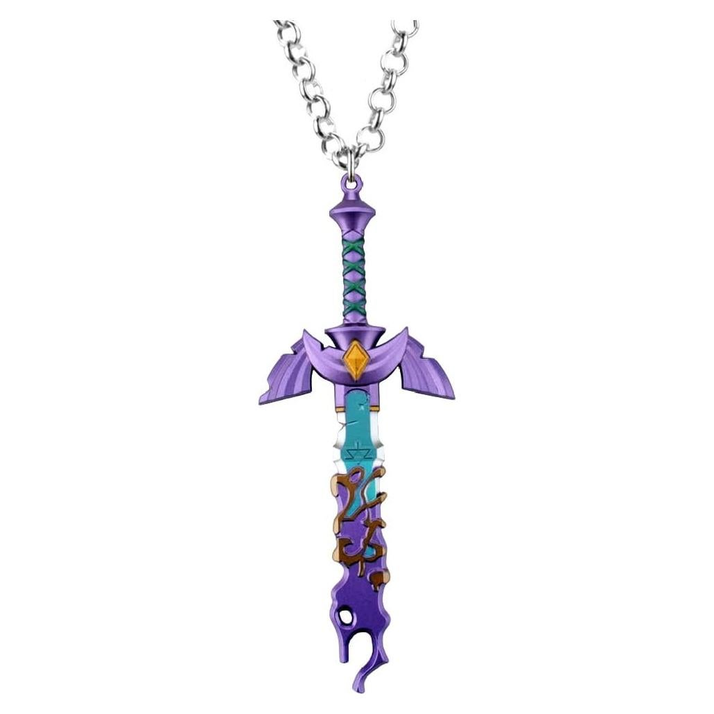 Collar Colgante Vintage Unisex Meetcute Espada Maestra 3.27x8.89cm