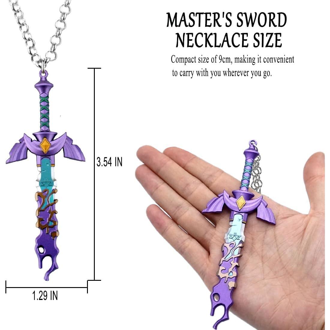 Collar Colgante Vintage Unisex Meetcute Espada Maestra 3.27x8.89cm