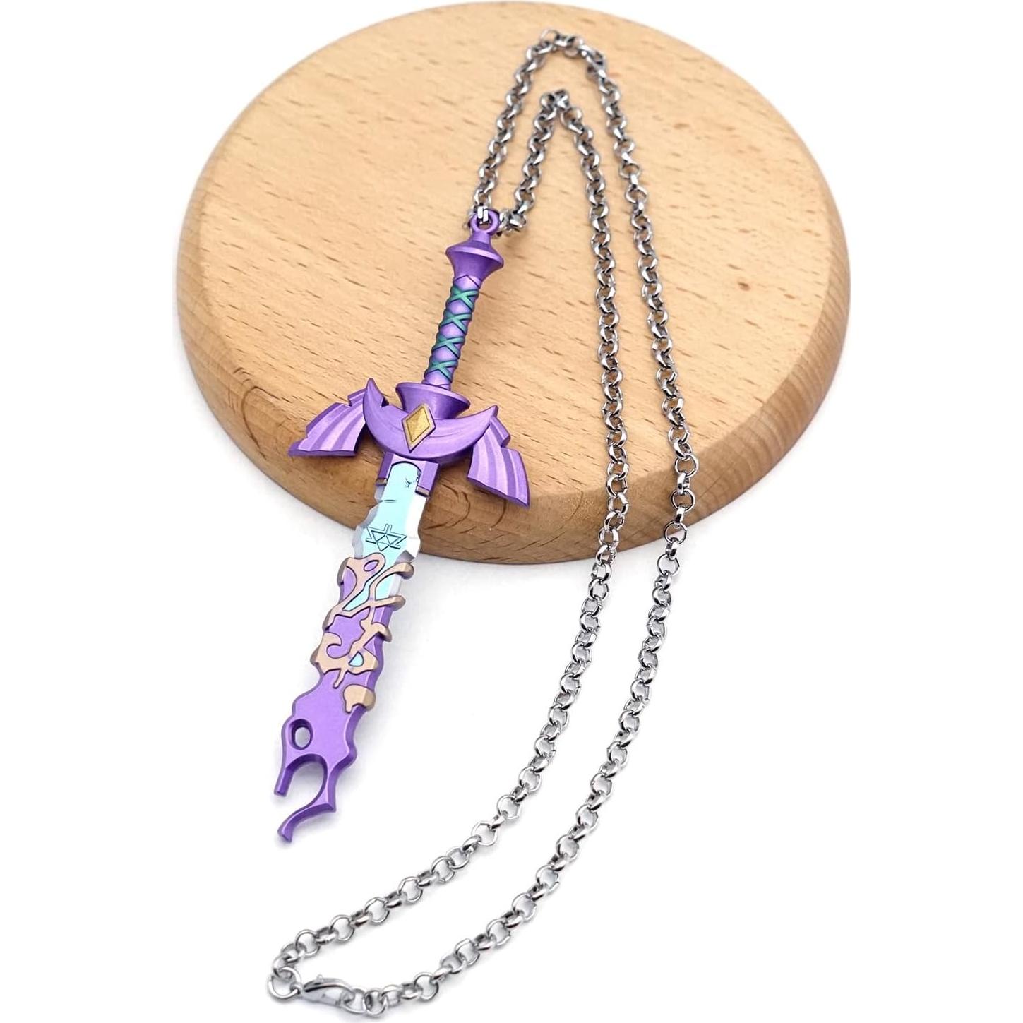 Collar Colgante Vintage Unisex Meetcute Espada Maestra 3.27x8.89cm