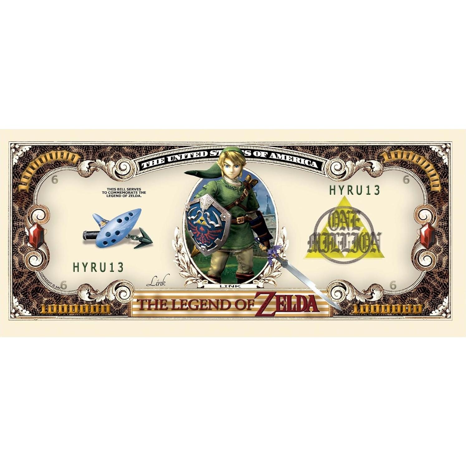 Billete Coleccionable Legend of Zelda - Edición Limitada 50 Unidades
