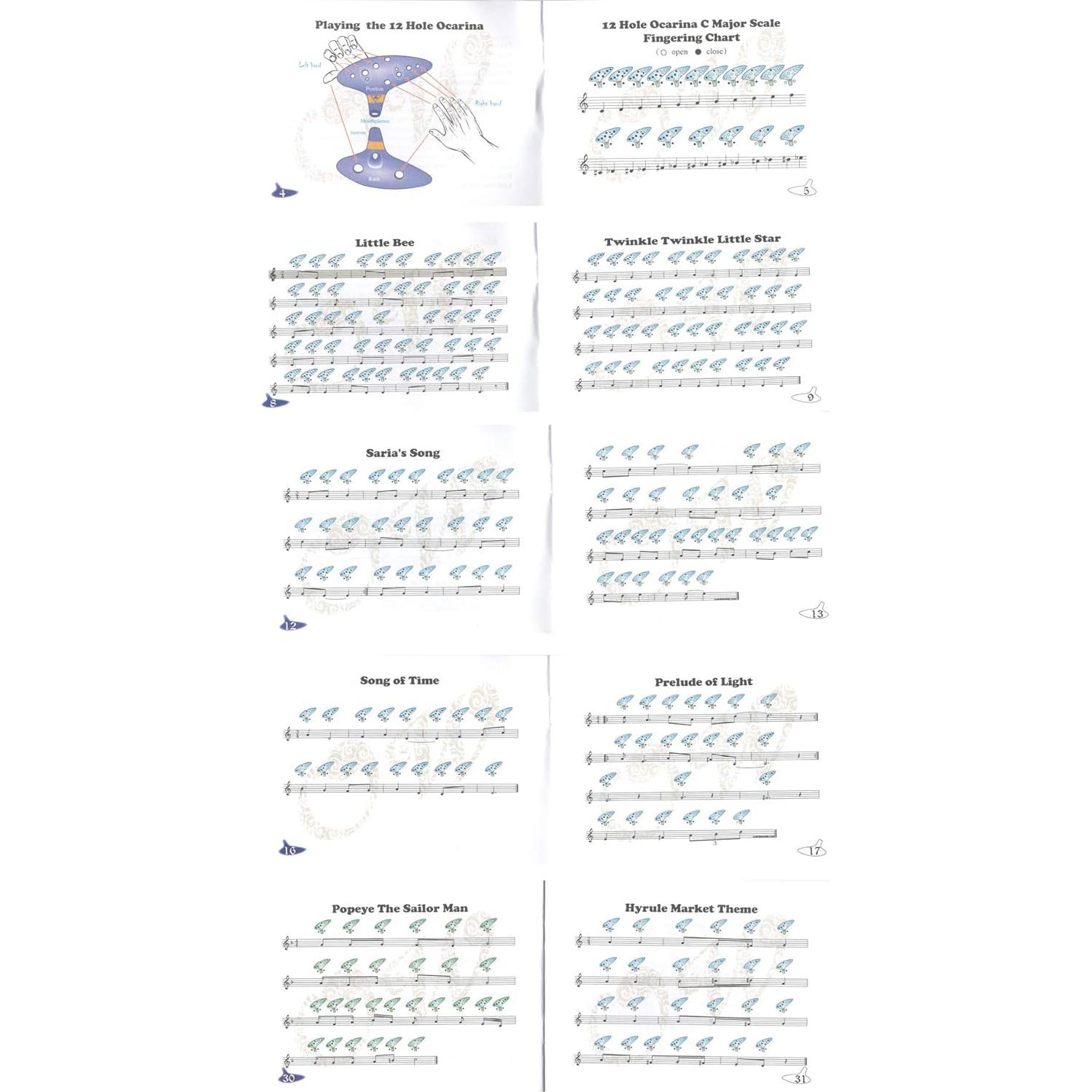 Ocarina de 12 agujeros Legend of Zelda C Mayor con bolsa