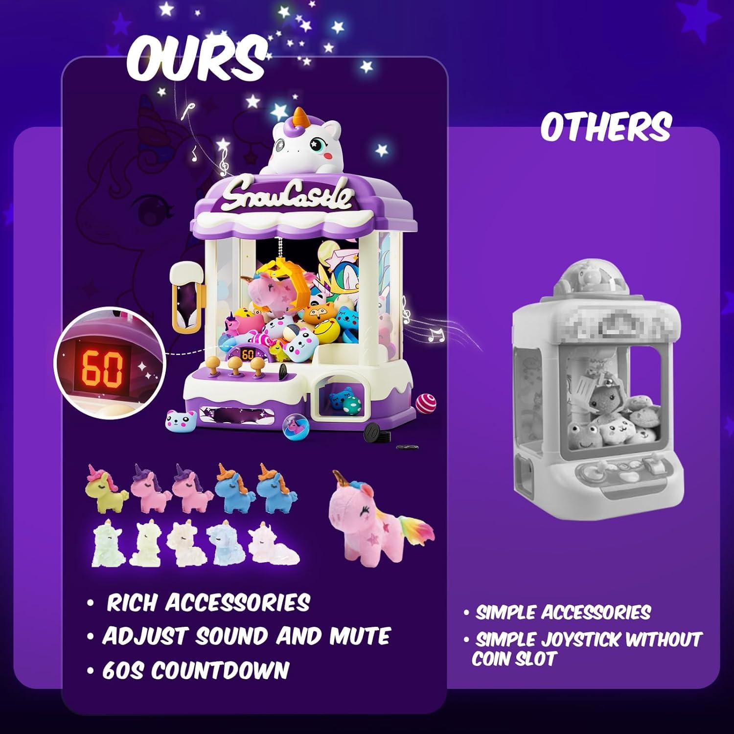 Máquina de Garras Unicornios Skirfy para Niños 6+ Años