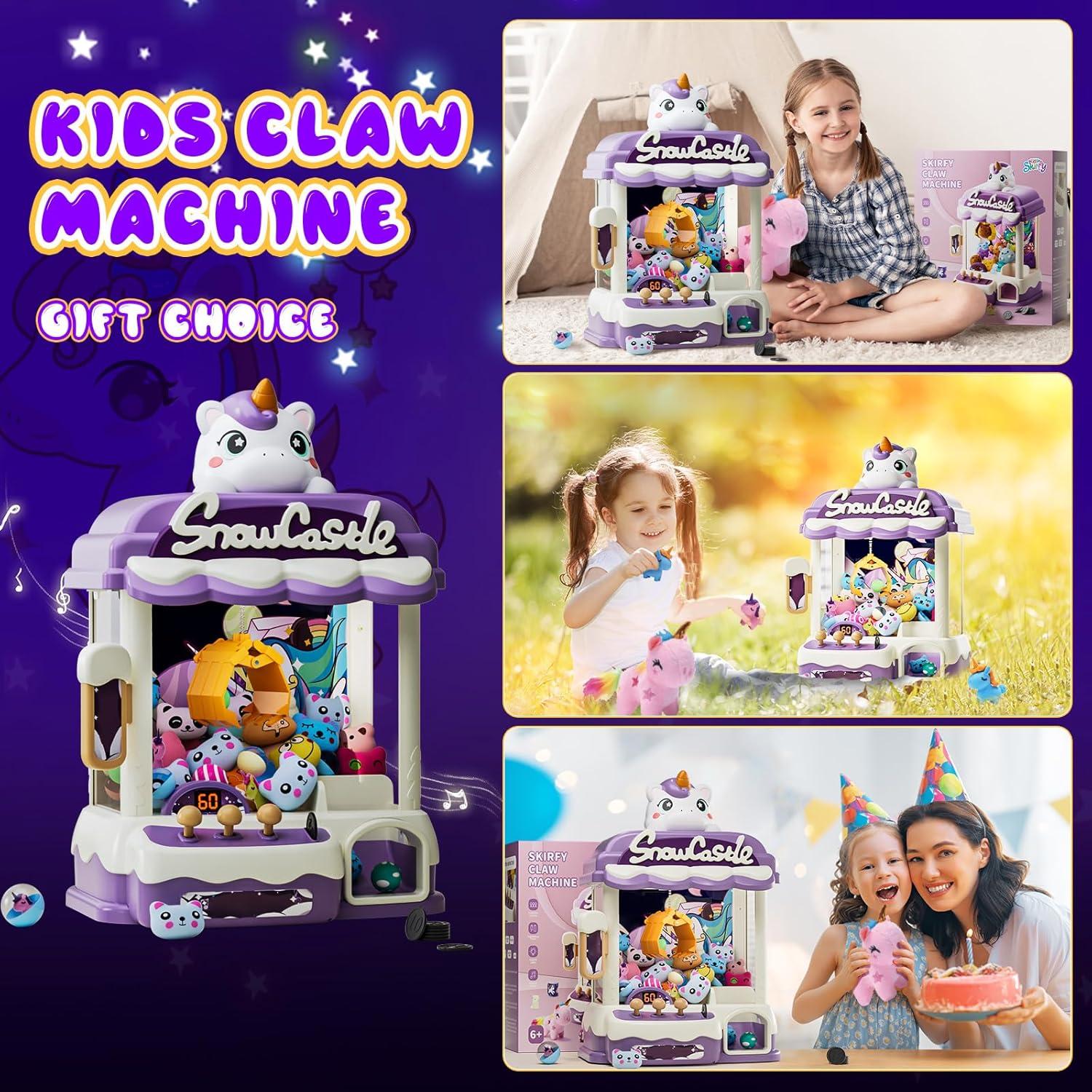 Máquina de Garras Unicornios Skirfy para Niños 6+ Años