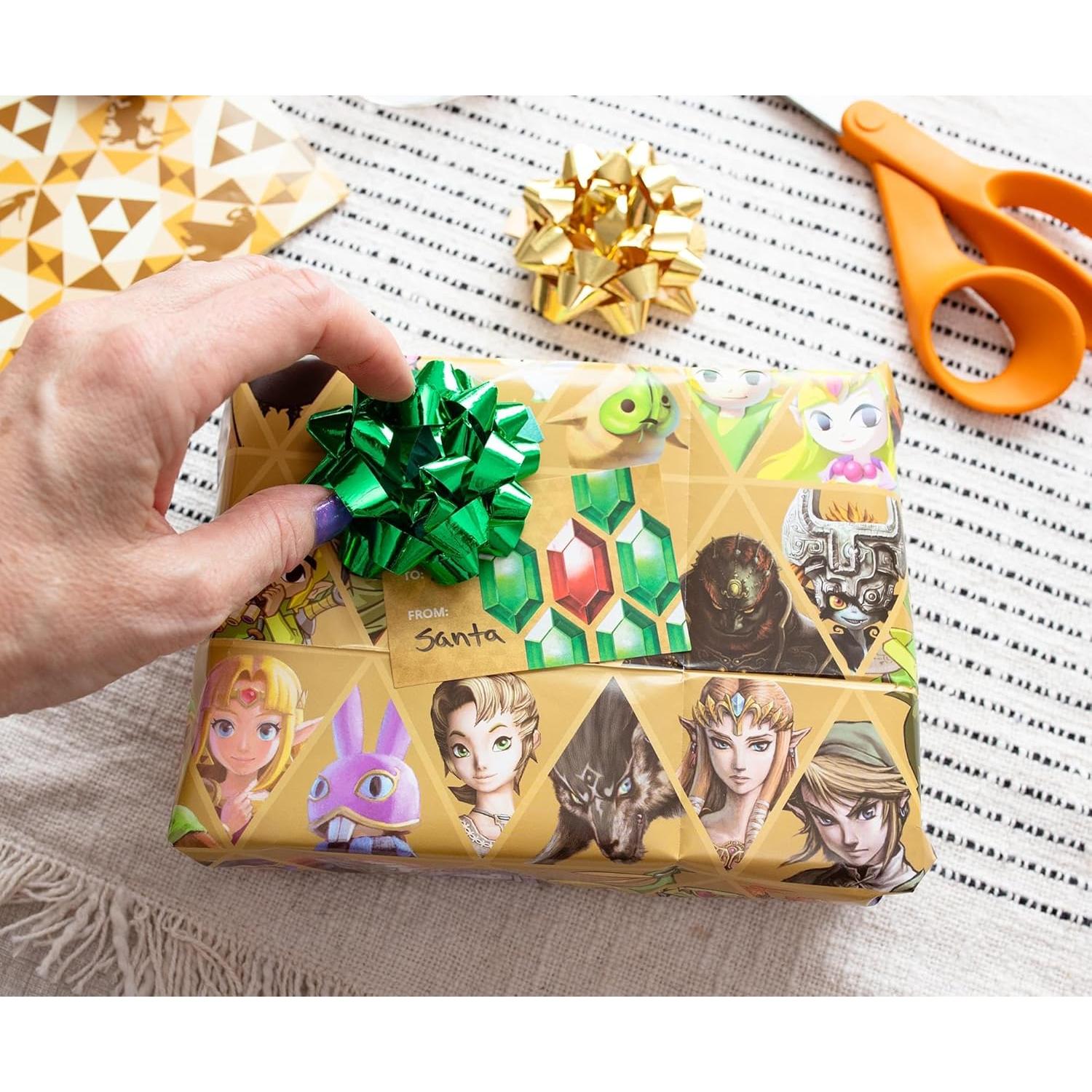 Kit de Papel de Regalo El Legendario de Zelda 9 Piezas
