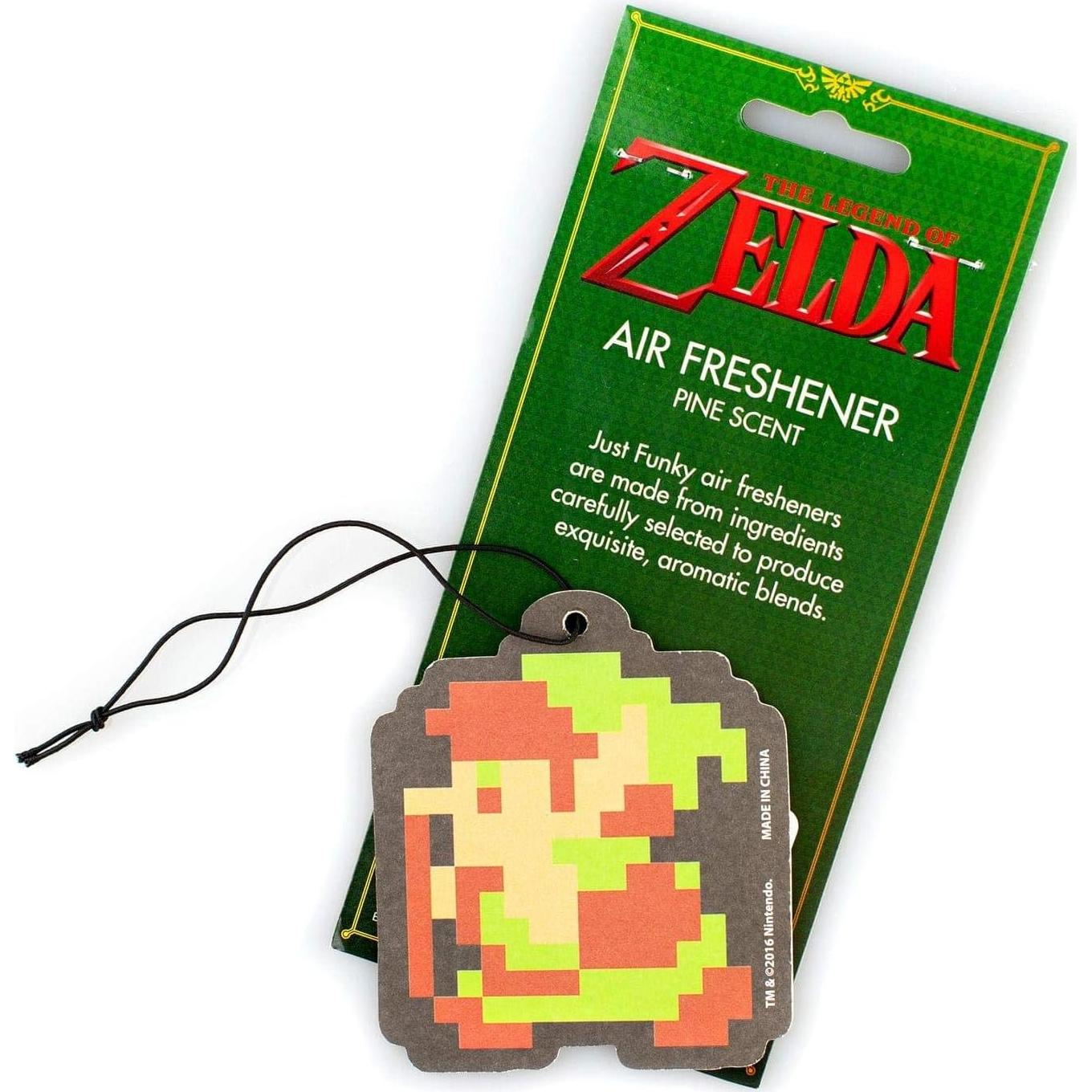 Ambientador de Coche Zelda Link 8 Bits Aroma a Pino