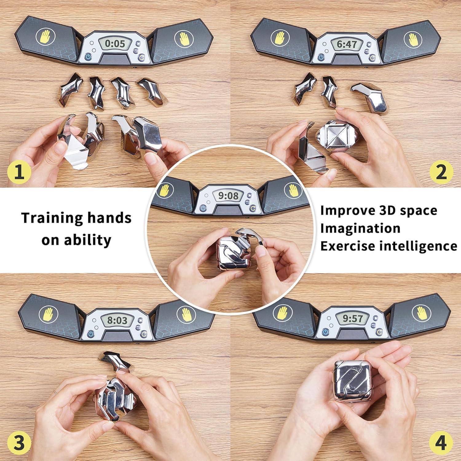 Rompecabezas de Metal 3D Xuanwei Cubo Plata 4.3cm para Adultos