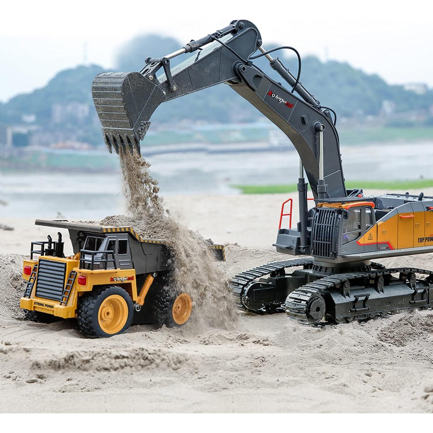 Excavadora RC Kolegend 1:14 Metal 22 Canales Control Remoto
