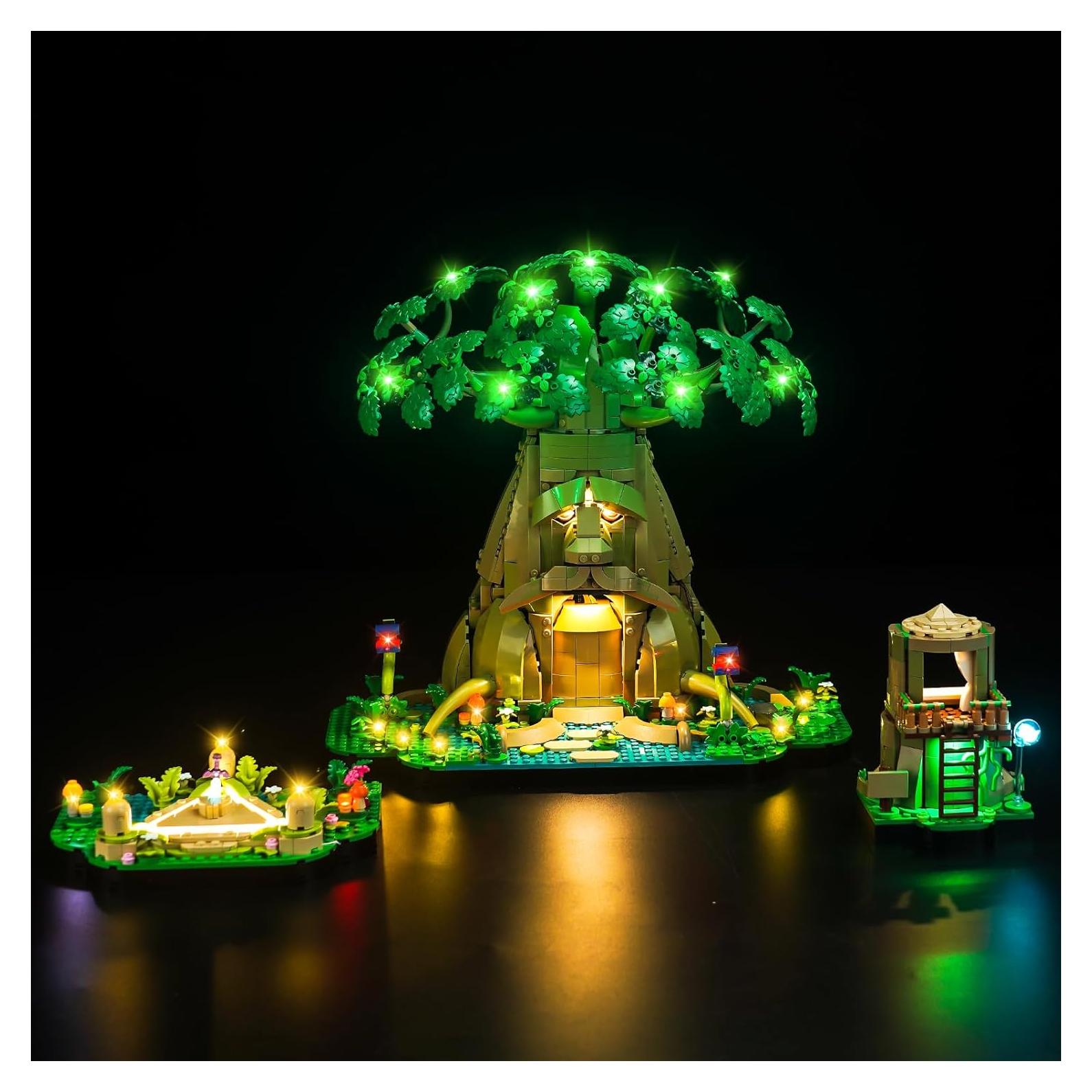Luz LED BrickBling para Lego 77092 Árbol Deku Verde