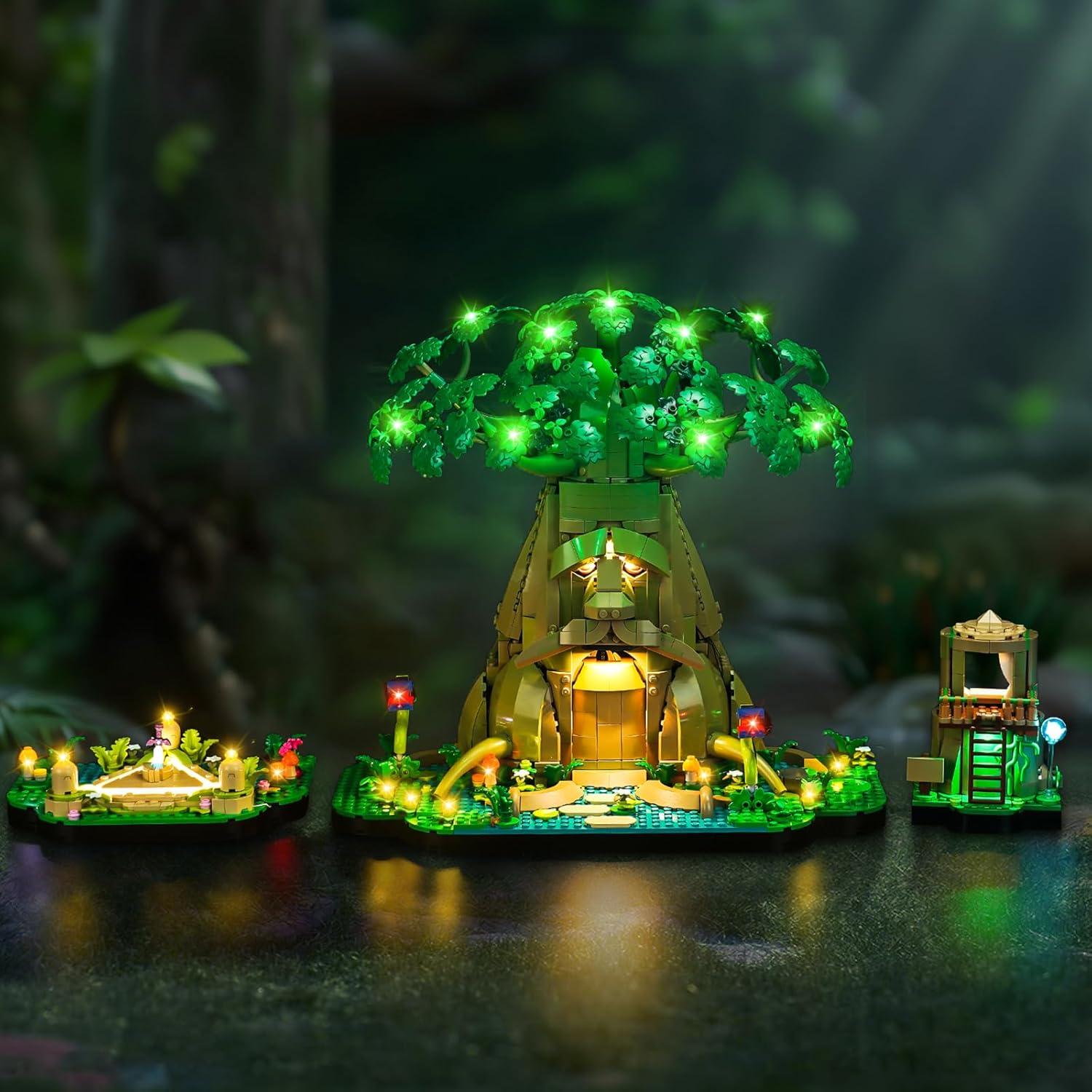 Luz LED BrickBling para Lego 77092 Árbol Deku Verde