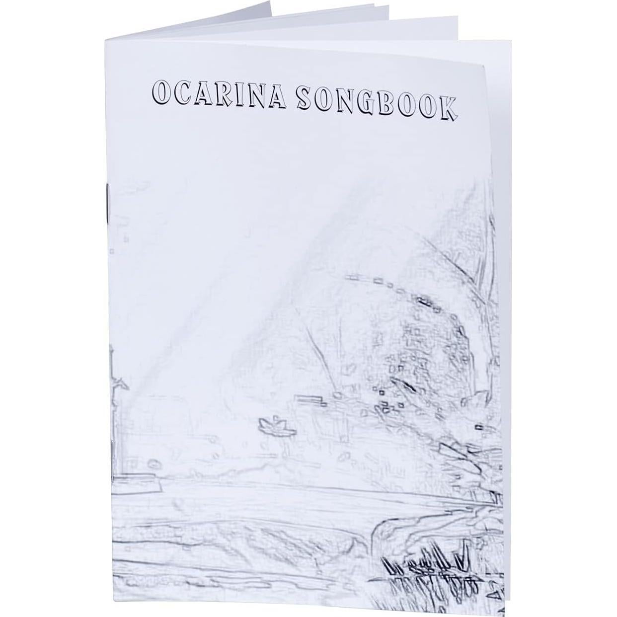 Ocarina de Cerámica 12 Agujeros C Azul con Libro de Canciones