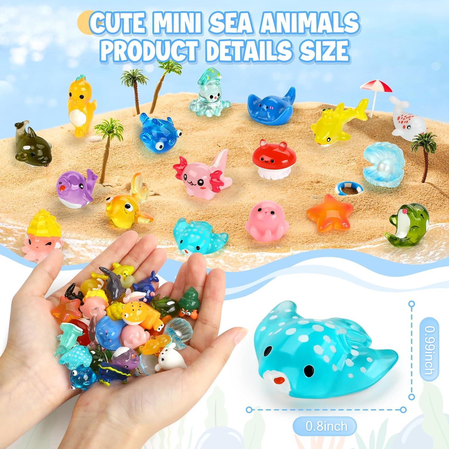 20 Figuras Miniatura de Animales Marinos WEIZEW 5x5 cm