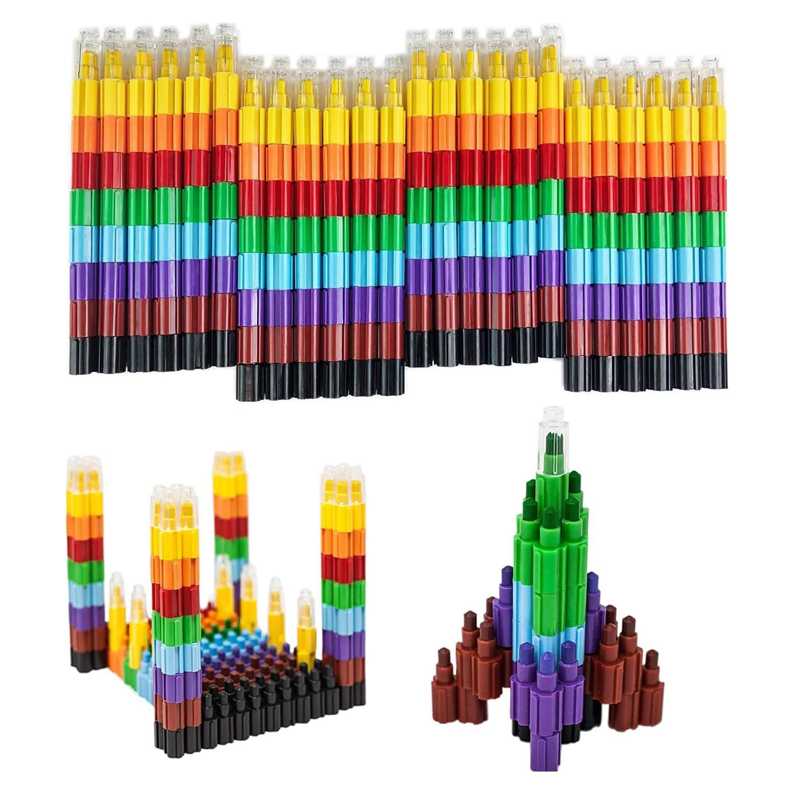Crayones Apilables Huji 24 Piezas 8 Colores No Tóxicos
