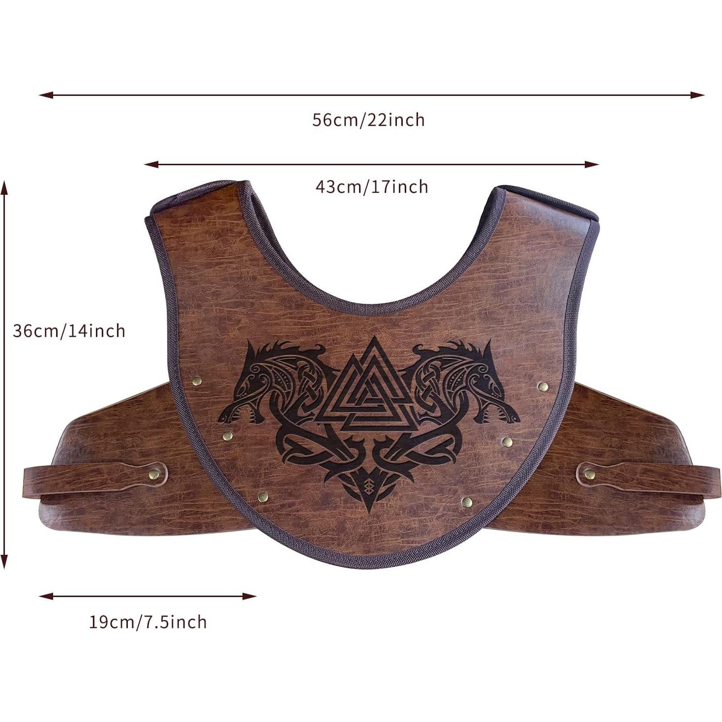 Conjunto de Guerrero Vikingo HiiFeuer con Armadura y Guantelete