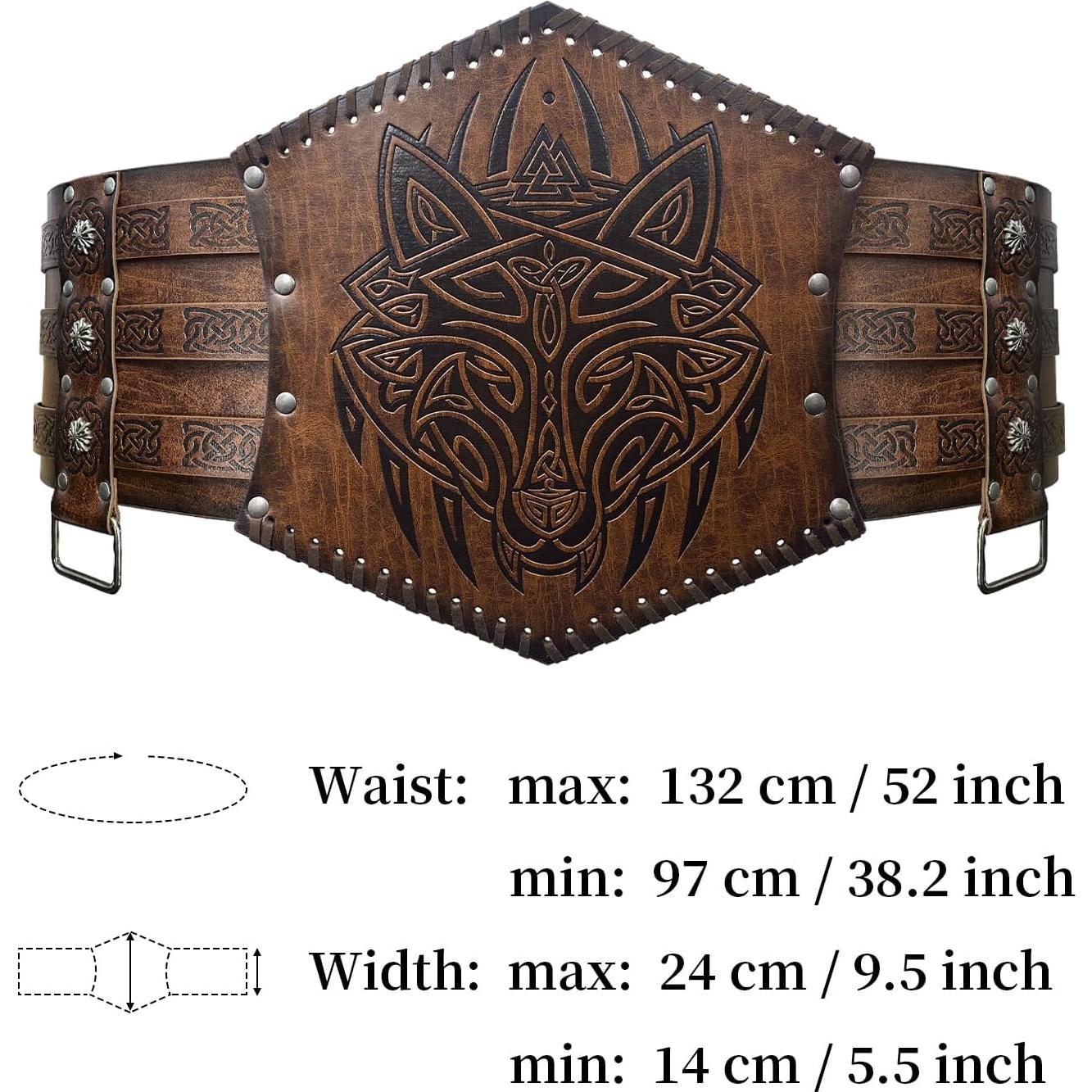 Conjunto de Guerrero Vikingo HiiFeuer con Armadura y Guantelete