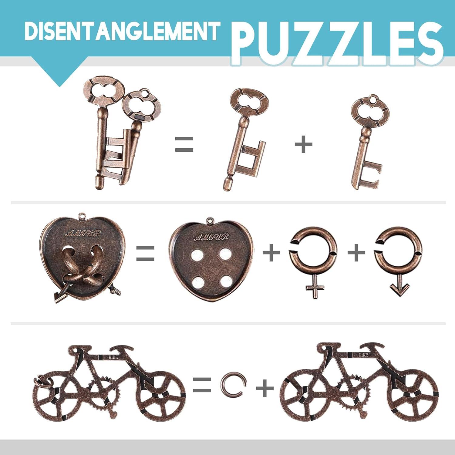 Set de 16 Rompecabezas de Metal Sanya Nengyang para Adultos