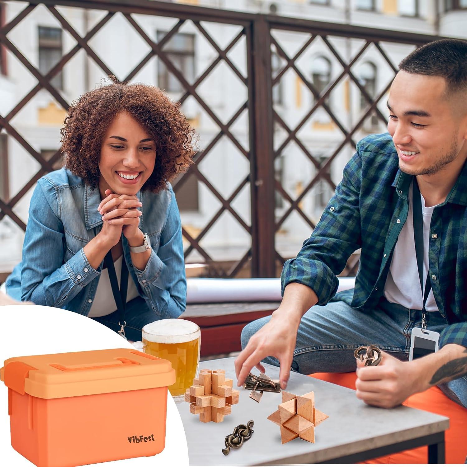 Set de 16 Rompecabezas de Metal Sanya Nengyang para Adultos