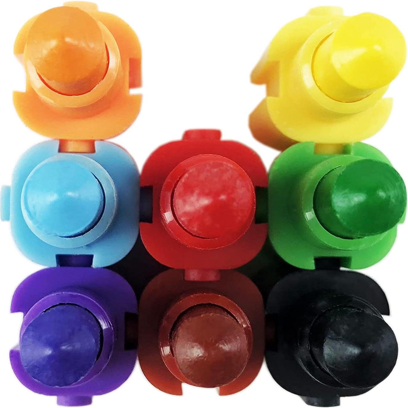 Crayones Apilables Huji 8 Colores Construibles para Niños