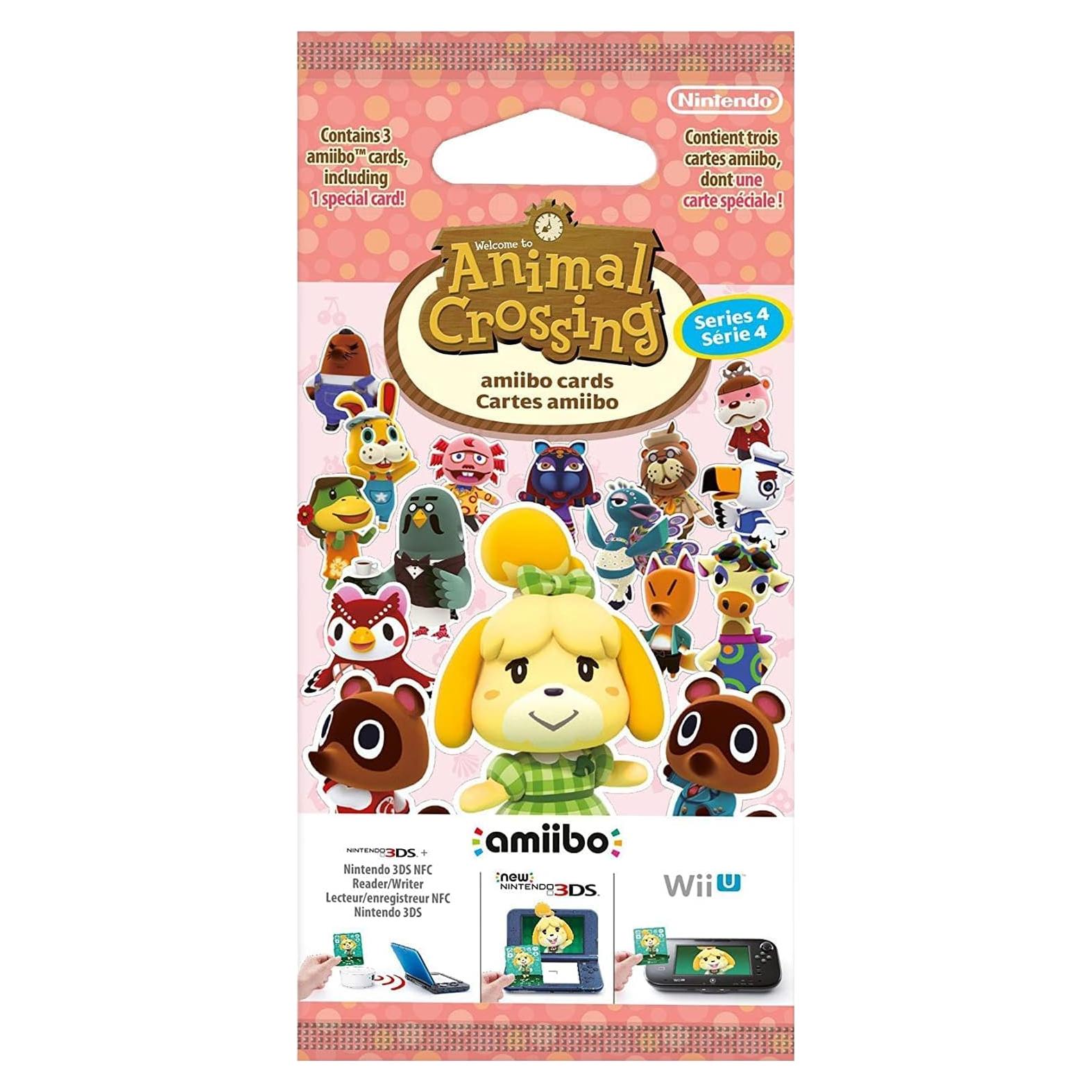 Tarjetas Amiibo Nintendo Animal Crossing Serie 4 - Paquete de 3
