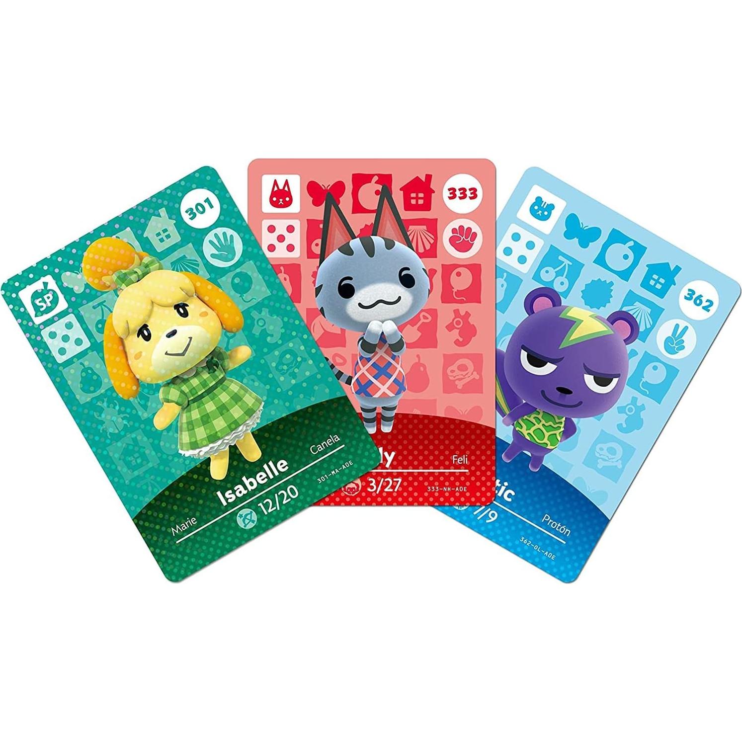 Tarjetas Amiibo Nintendo Animal Crossing Serie 4 - Paquete de 3