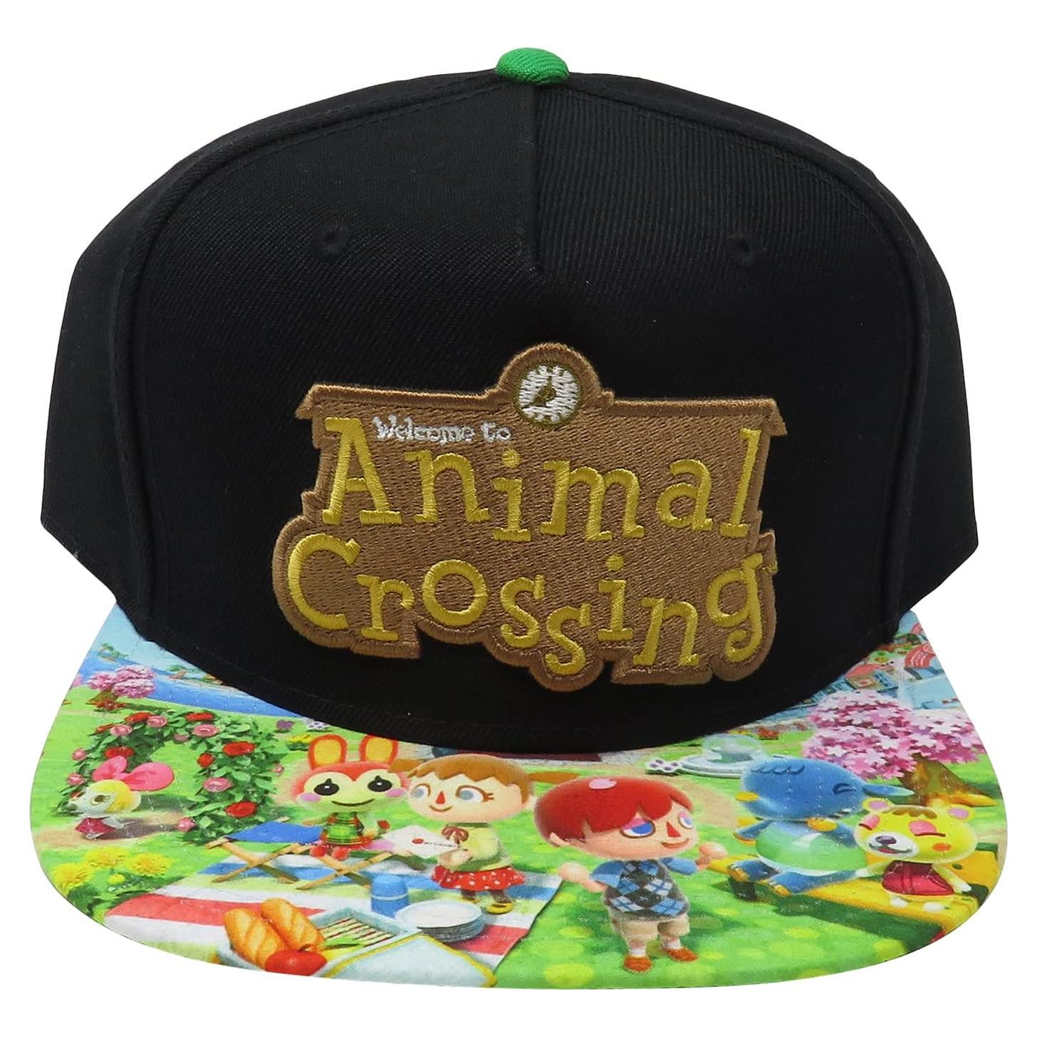 Gorra Snapback Animal Crossing Licenciada Negra Ajustable