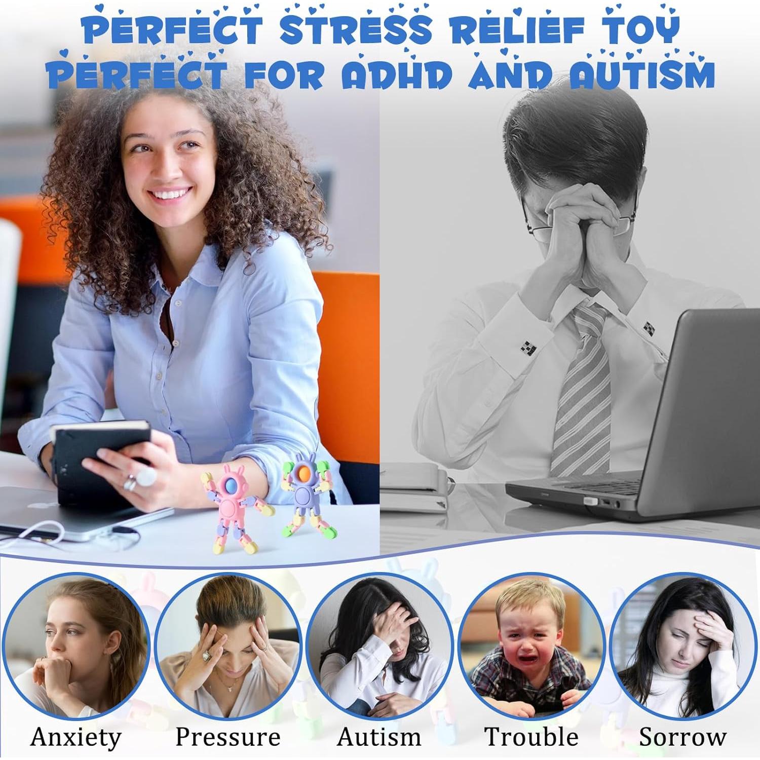 Spinners Antiestrés 24 Pcs AEAHALY Juguetes Sensoriales