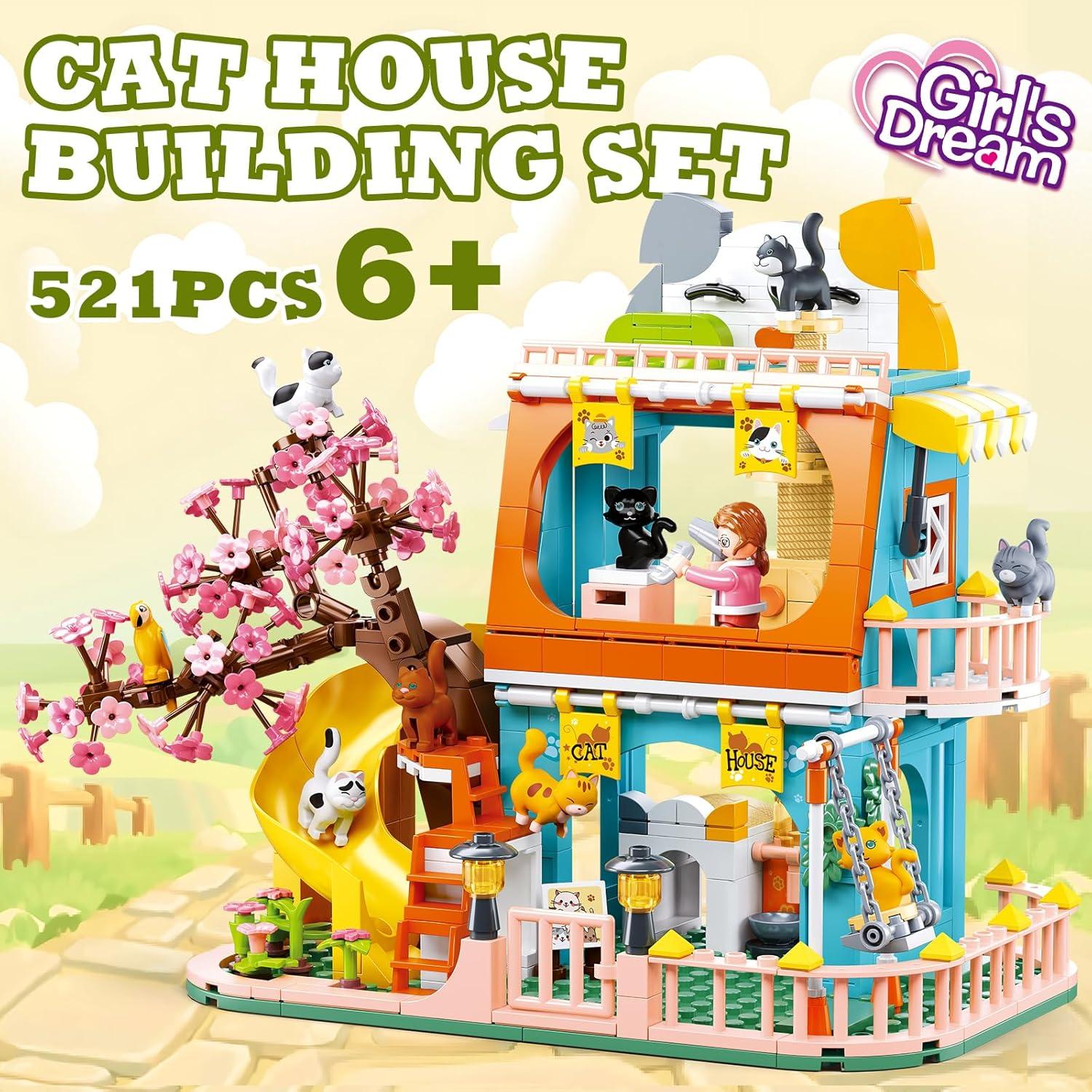 Juego de Construcción Casa de Gatos Sluban 521 Piezas