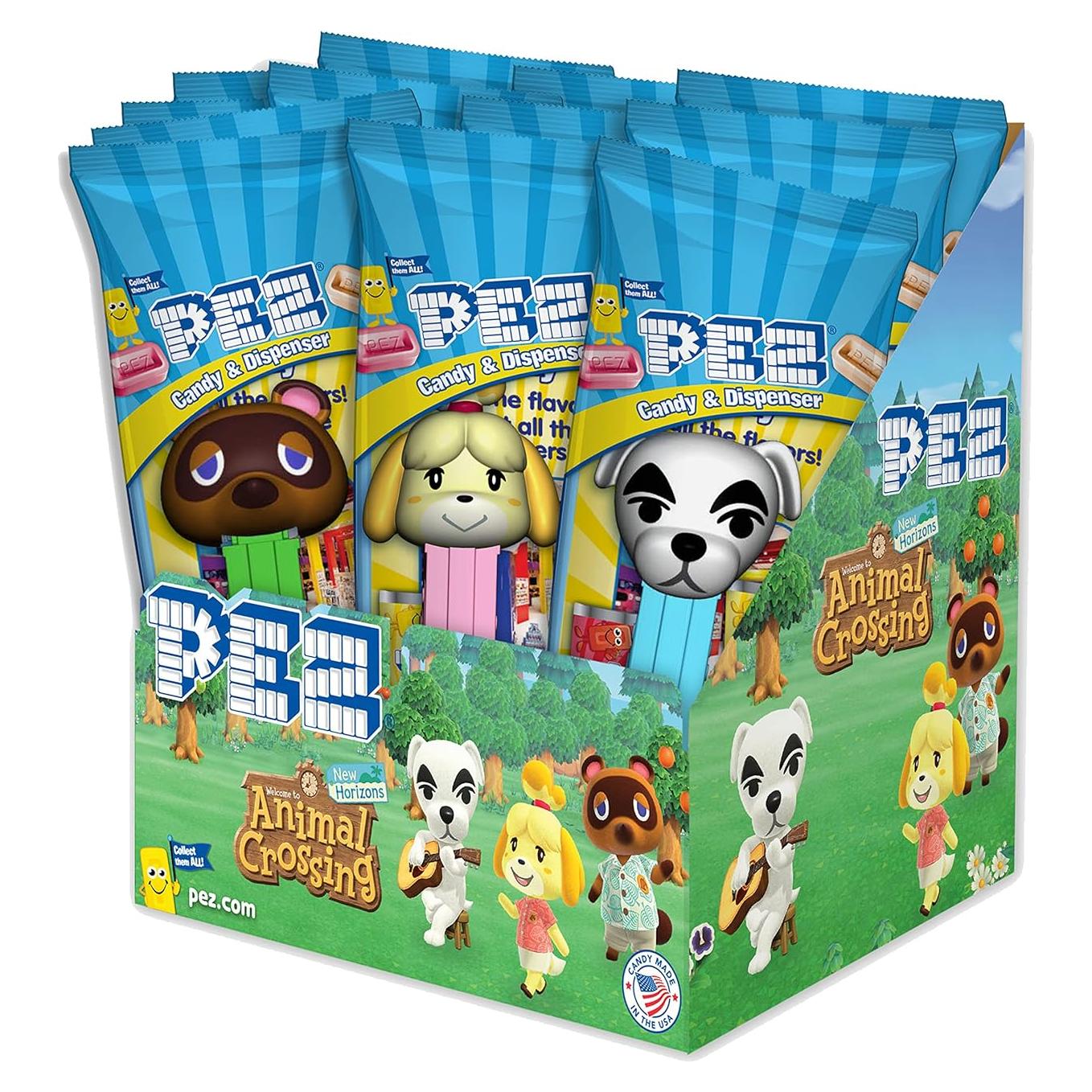 Dispensadores de Caramelos PEZ Animal Crossing - Paquete de 12