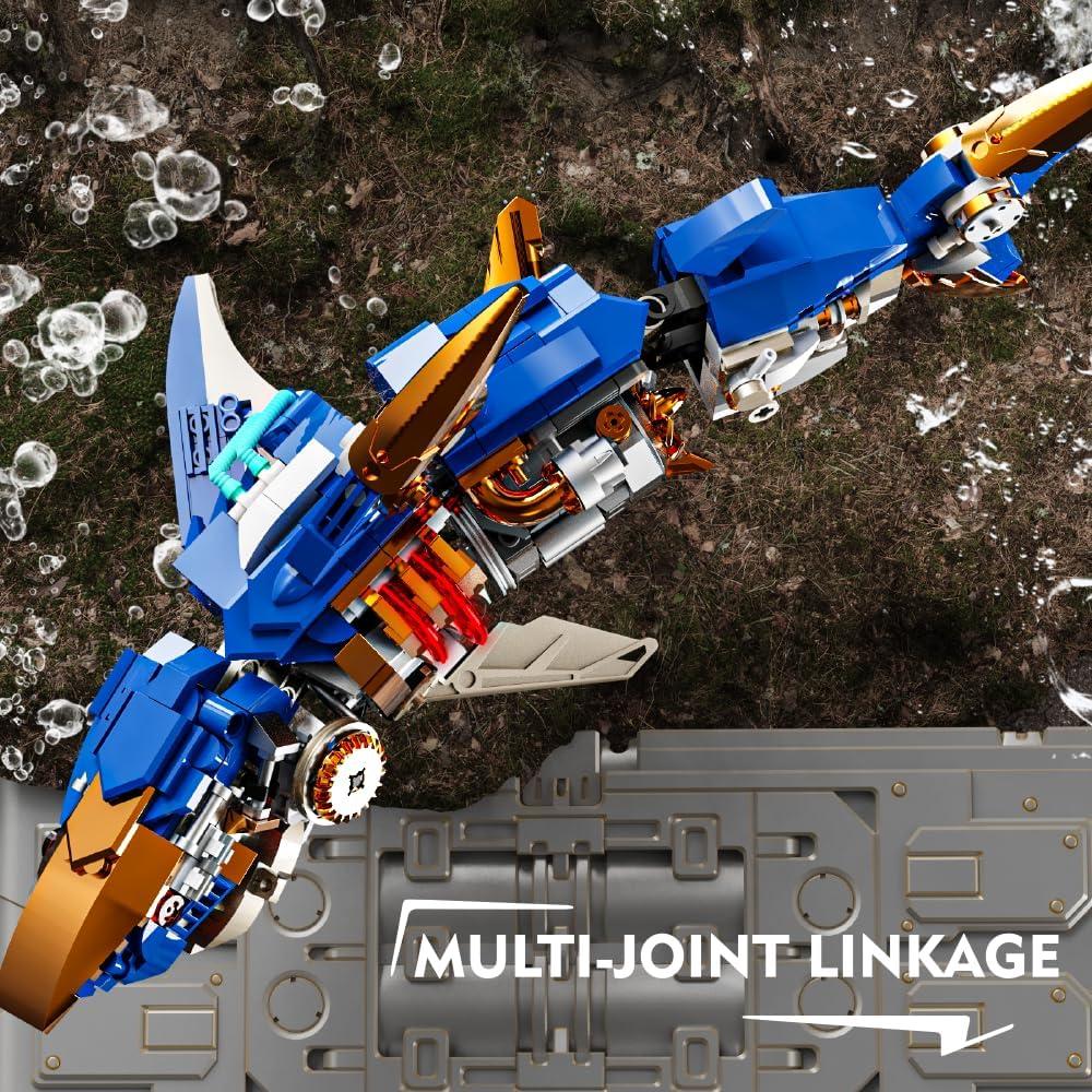 Bloques de Construcción RiceBlock Tiburón 685 Piezas Juguete STEM