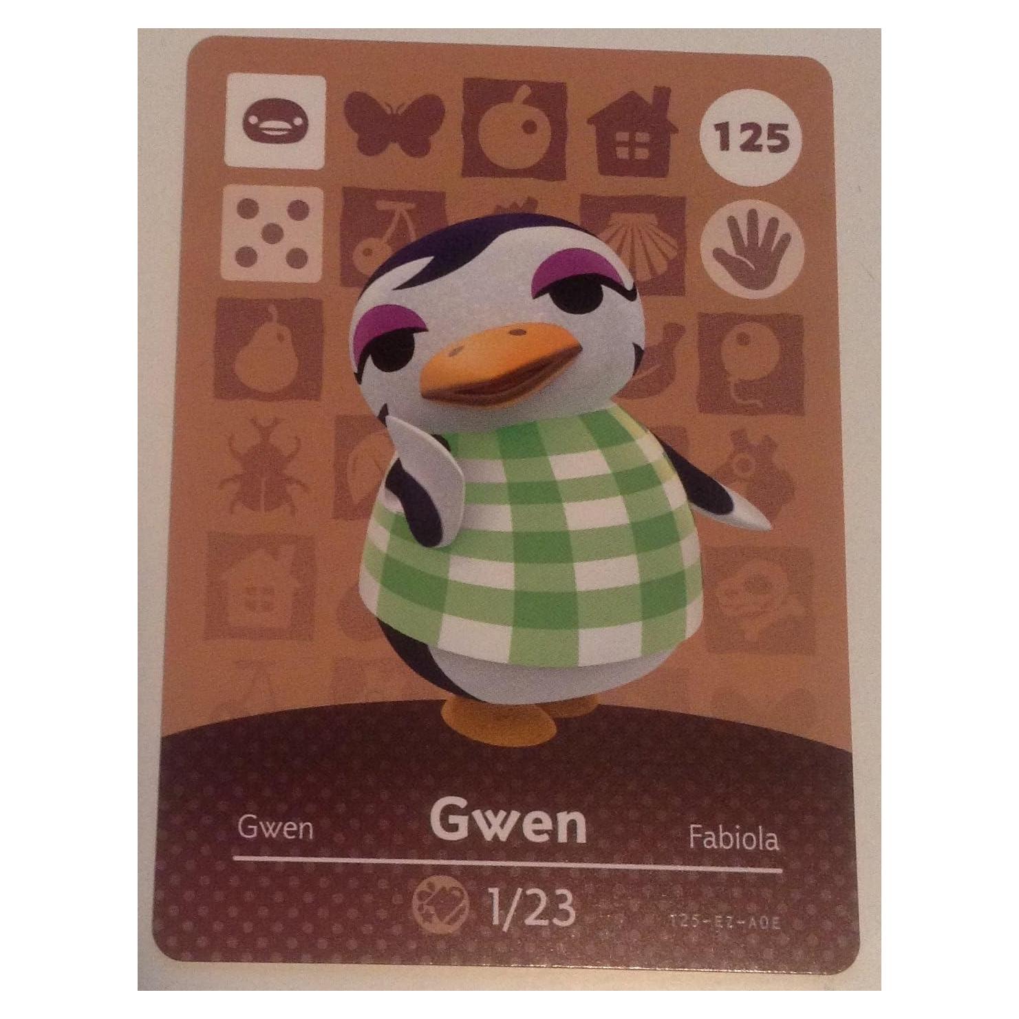 Animal Crossing Happy Home Designer Amiibo Card Gwen 125/200 USA Version