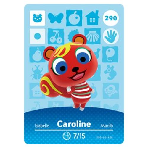 Tarjeta Amiibo Nintendo Animal Crossing Caroline Serie 3