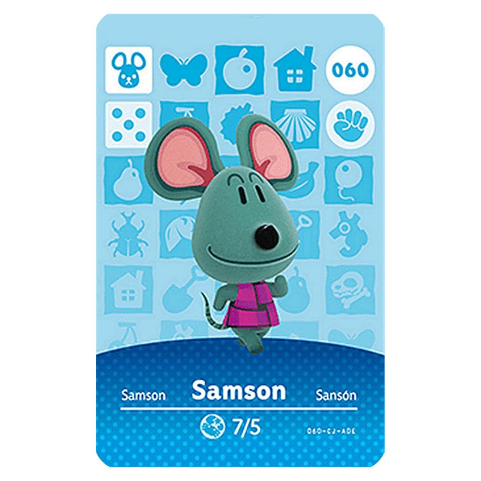 Samson - JORDEN Animal Crossing Horizons Series 1 Amiibo Card - 060 USA Version