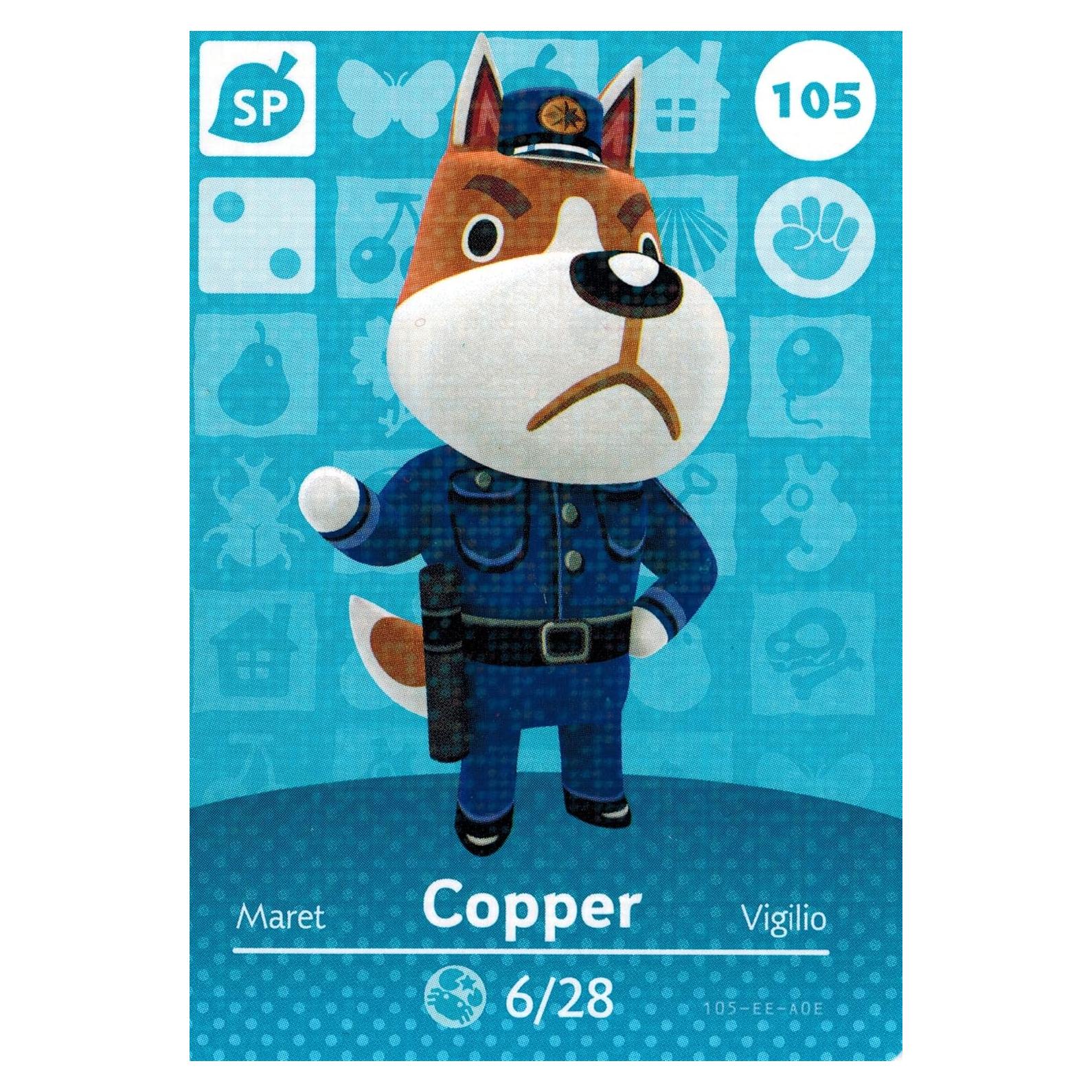 Tarjeta Amiibo Nintendo Animal Crossing 105/200 Serie 2