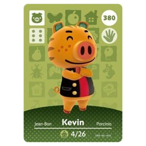 Tarjeta Amiibo Nintendo Animal Crossing Kevin Serie 4 - 380