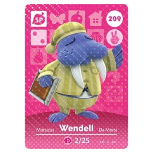 Tarjeta Amiibo Nintendo Animal Crossing Wendell Serie 3