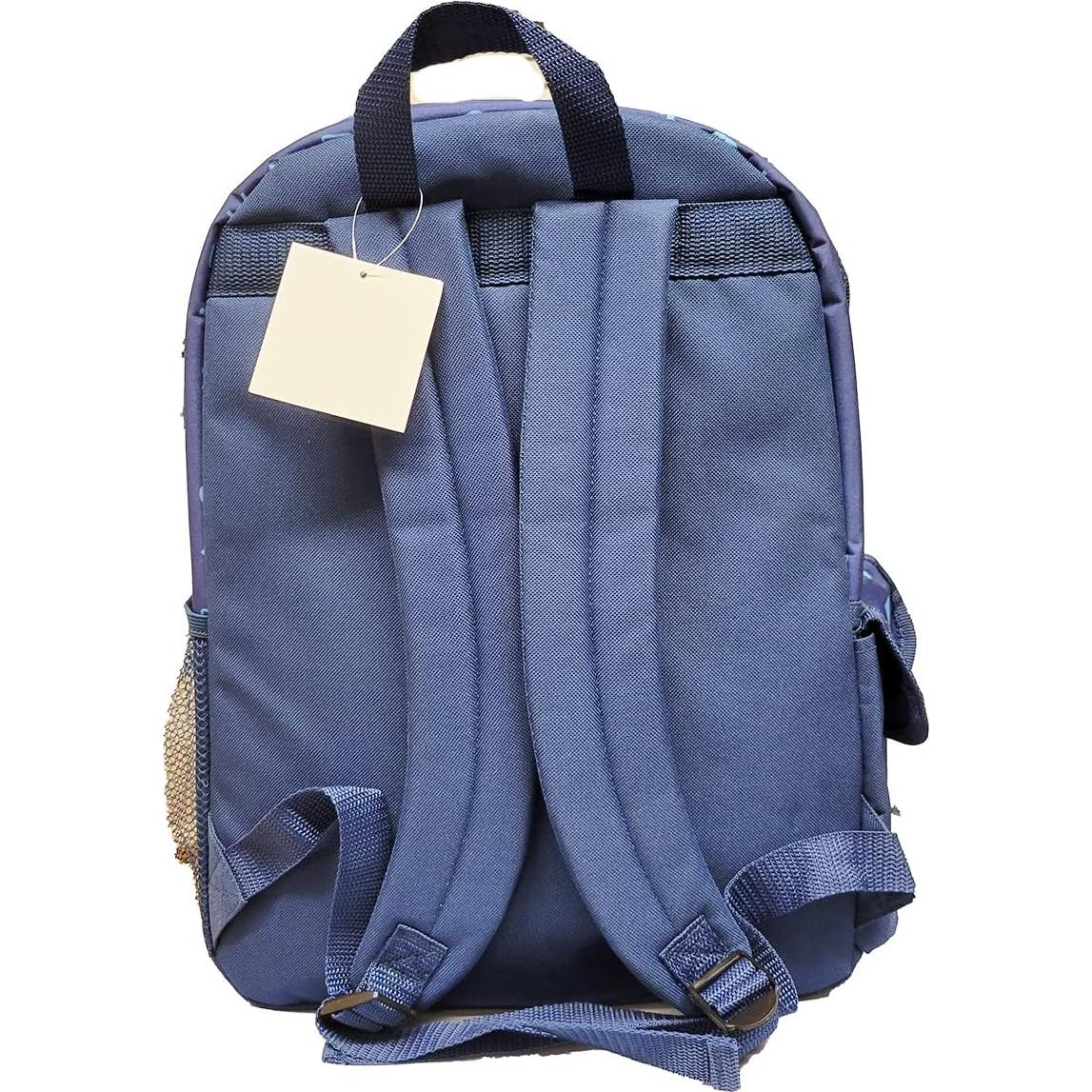 Mochila Grande Animal Crossing AI 40 cm Azul con Bolsillos