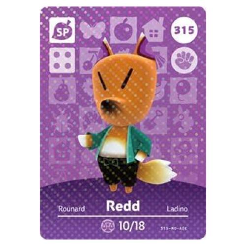 Tarjeta Amiibo Redd Animal Crossing 315 - Nintendo