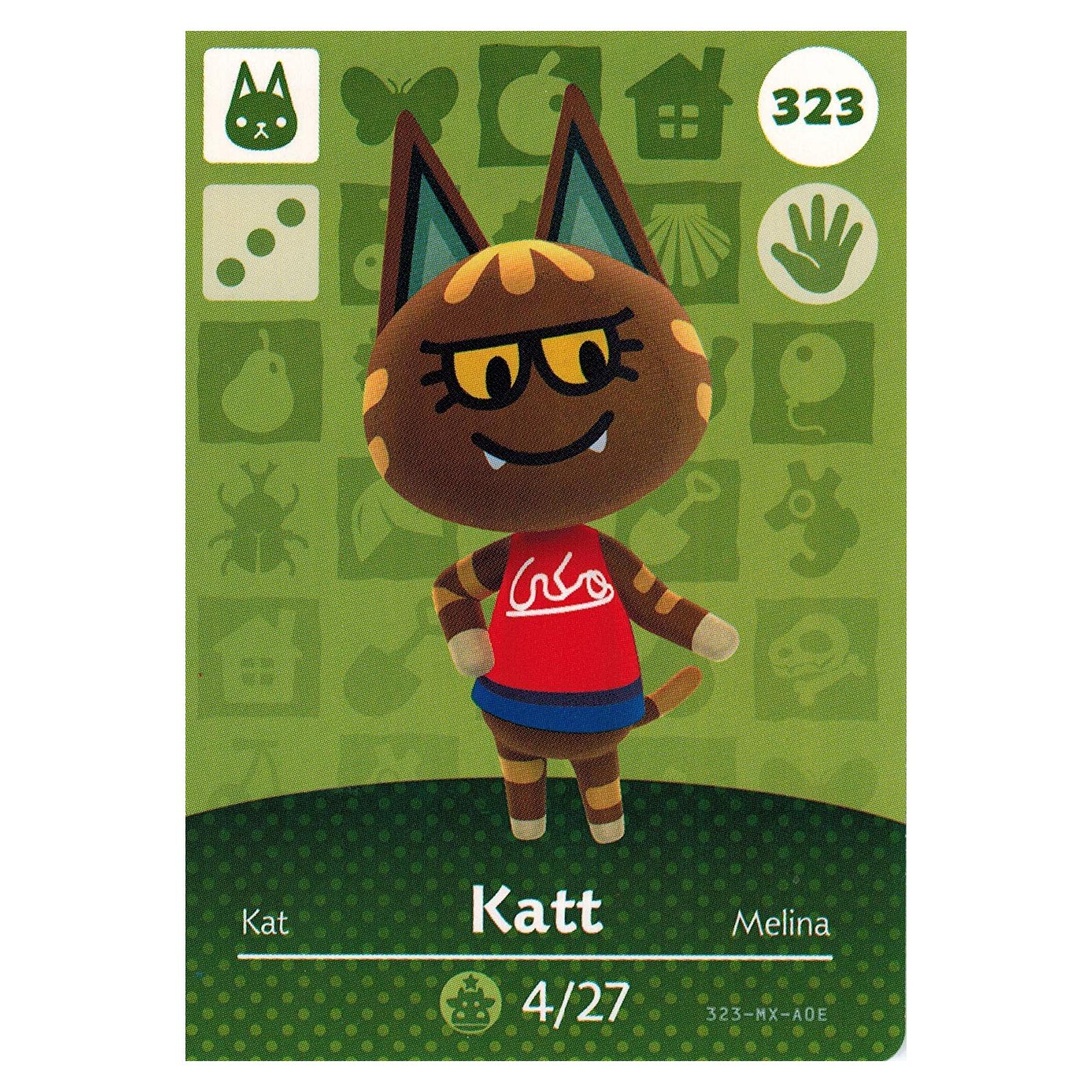 Tarjeta Amiibo Katt Animal Crossing Happy Home Designer 323