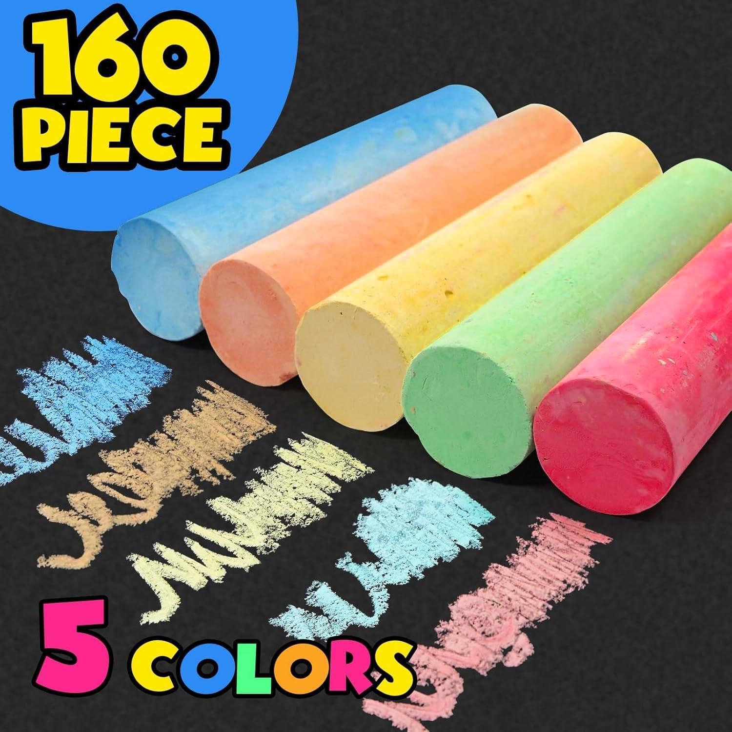 Juego de Tiza de Acera Jumbo 160 Piezas Multicolor PEQUEÑO PEZ