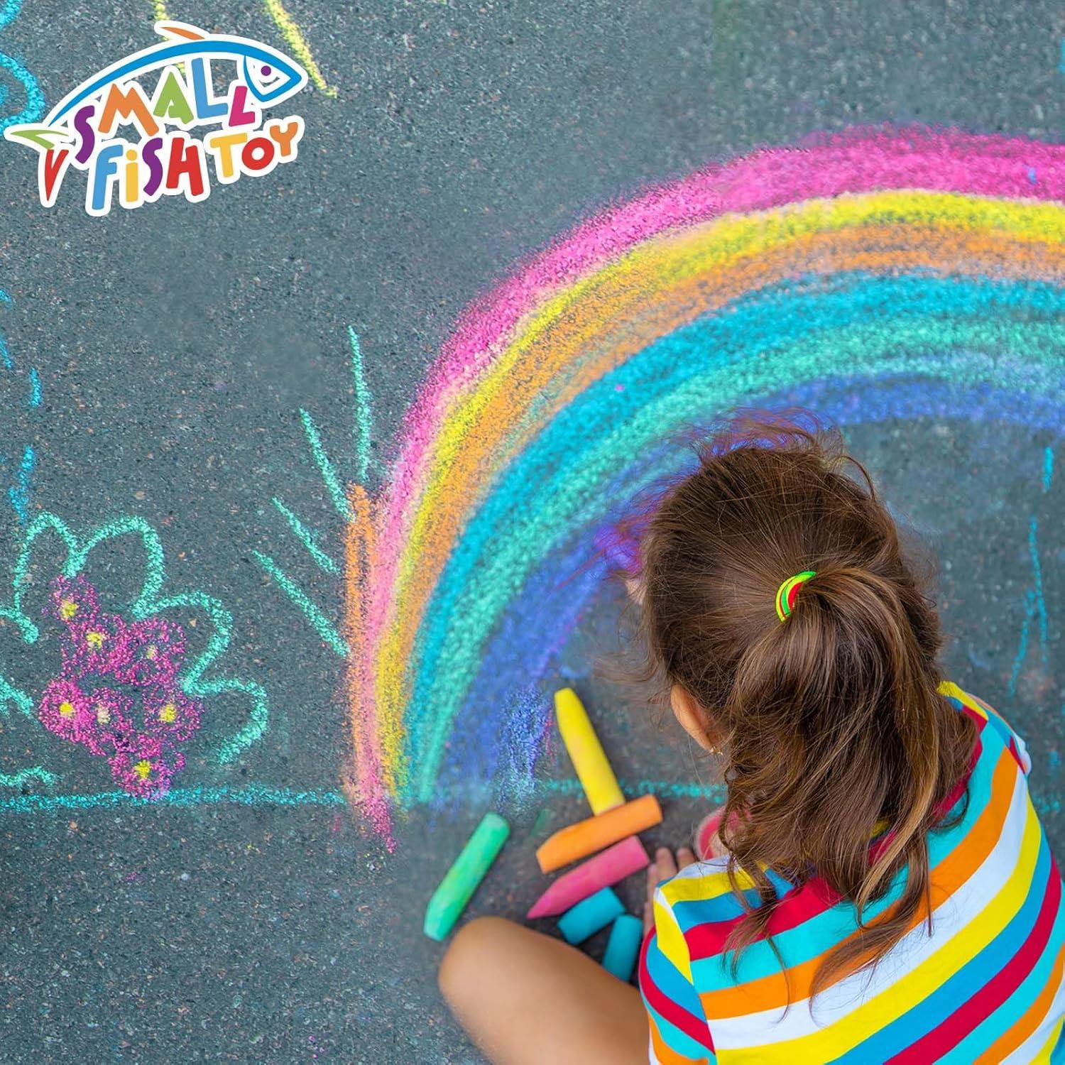 Juego de Tiza de Acera Jumbo 160 Piezas Multicolor PEQUEÑO PEZ