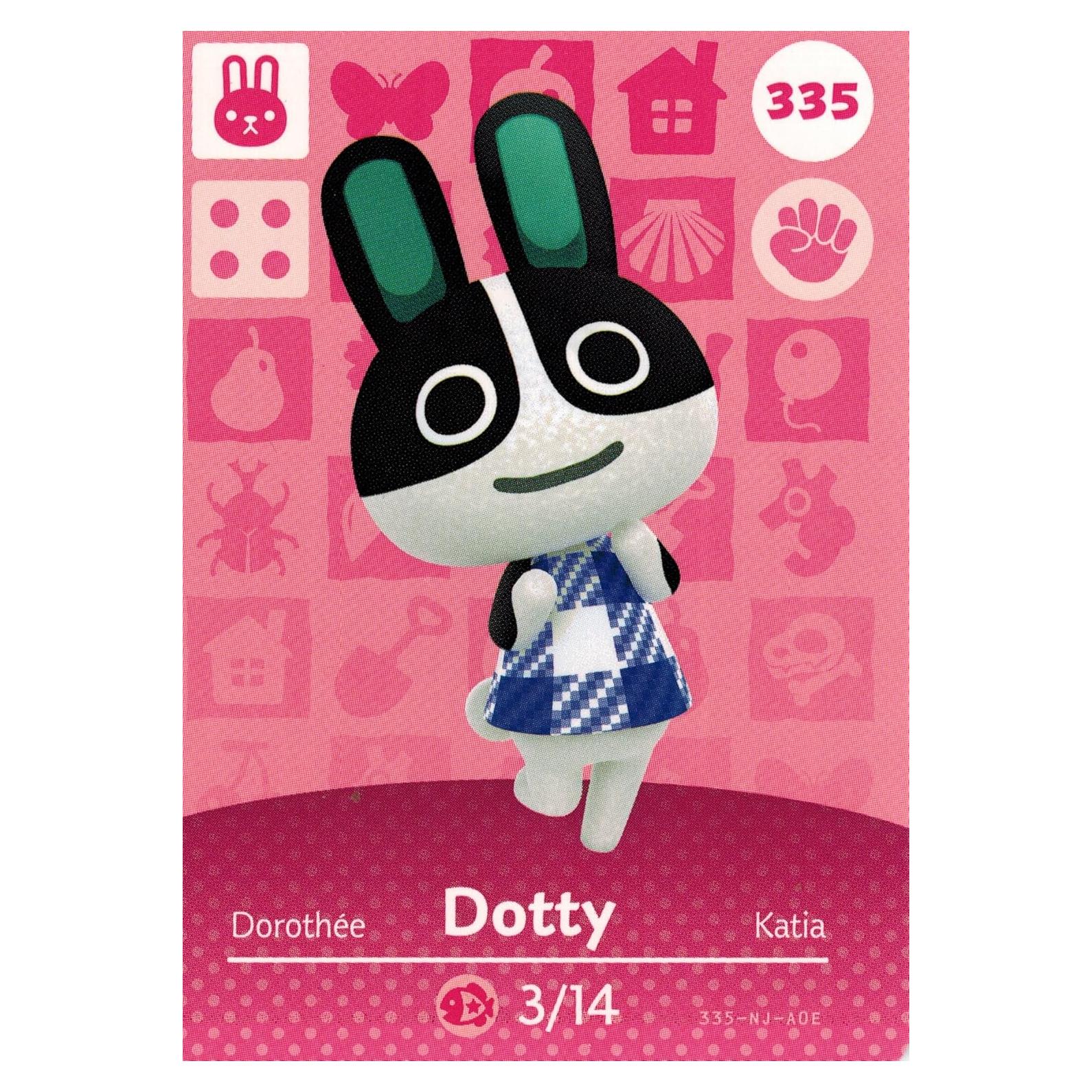 Tarjeta Amiibo Dotty 335/400 Nintendo Animal Crossing