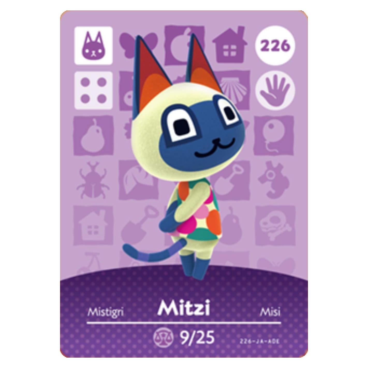 Tarjeta Amiibo Nintendo Animal Crossing Mitzi Serie 3