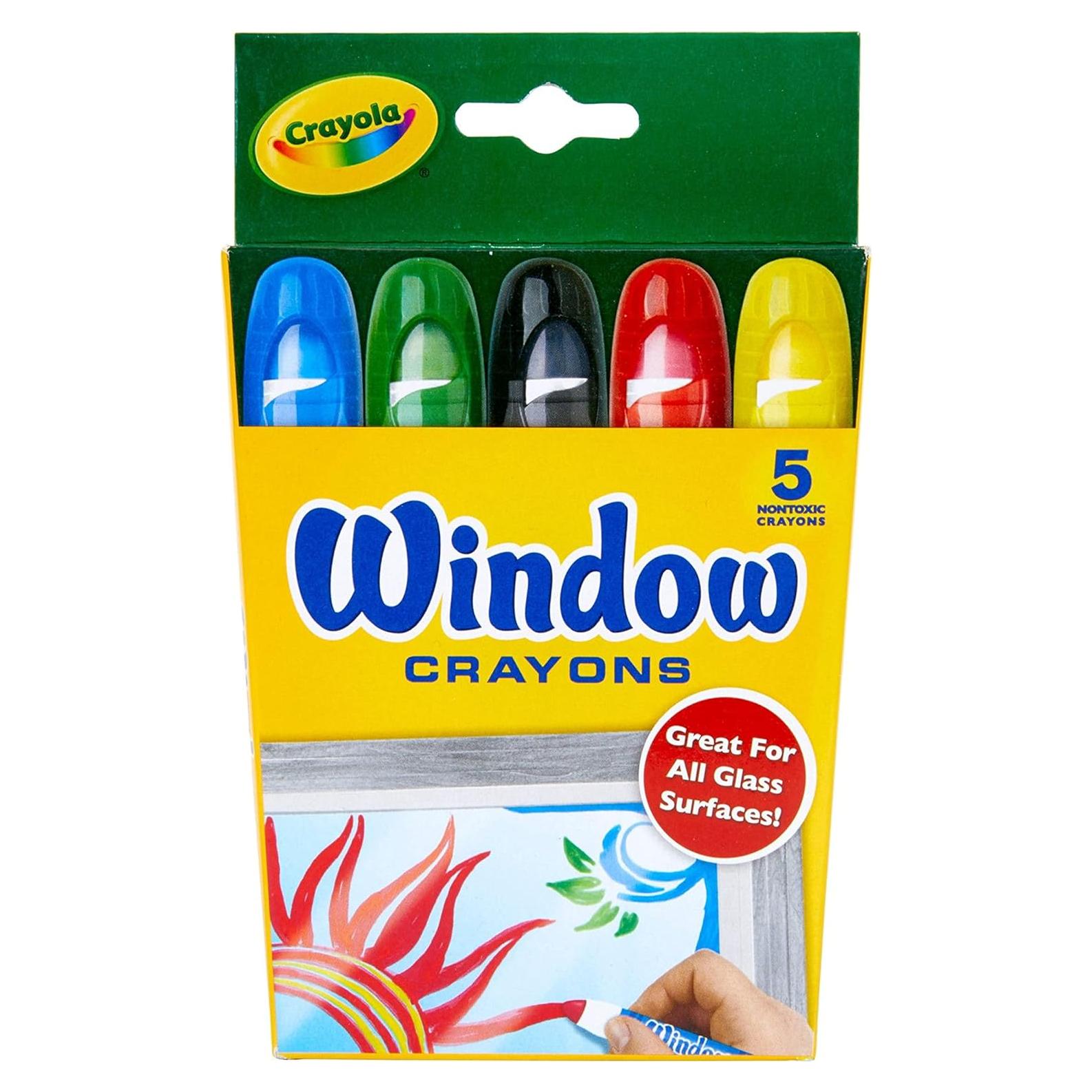 Crayones Lavables para Ventanas Crayola, 5 Colores
