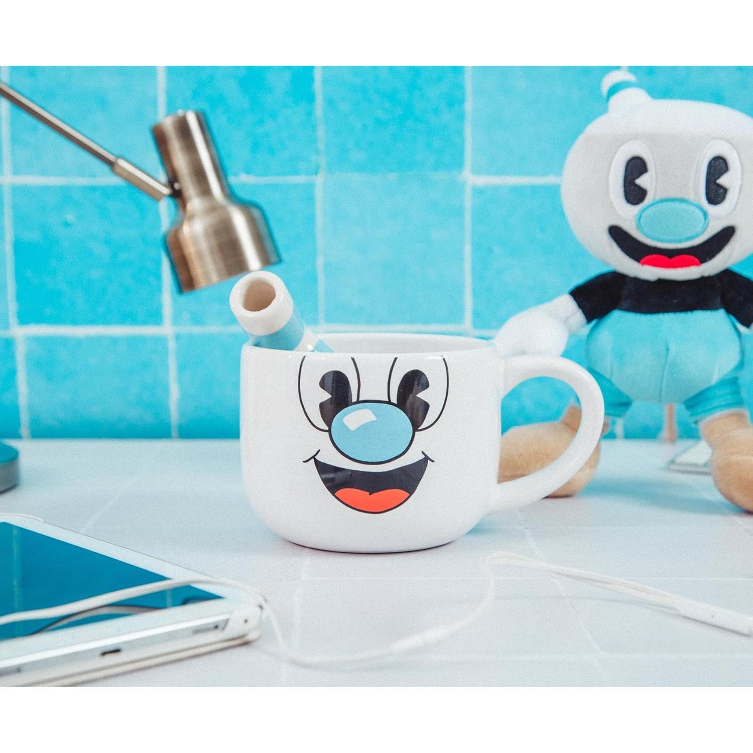 Taza de Cerámica Cuphead Mugman 590 ml con Popote