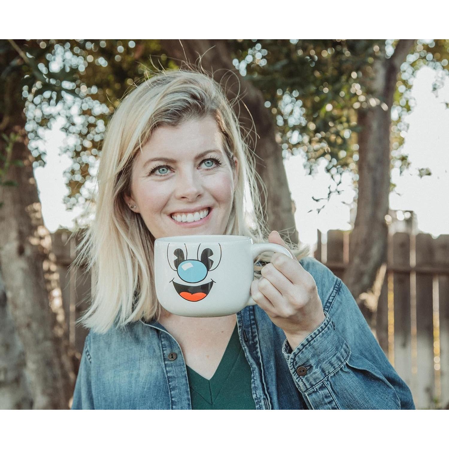 Taza de Cerámica Cuphead Mugman 590 ml con Popote