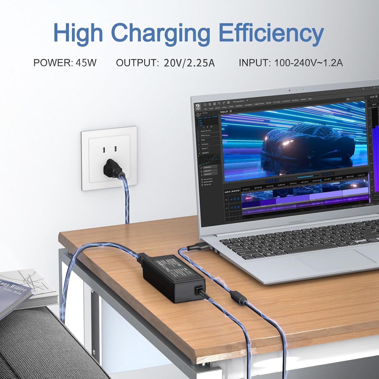 Cargador USB C 45W HP Chromebook X360 14 - Garantía 12 meses