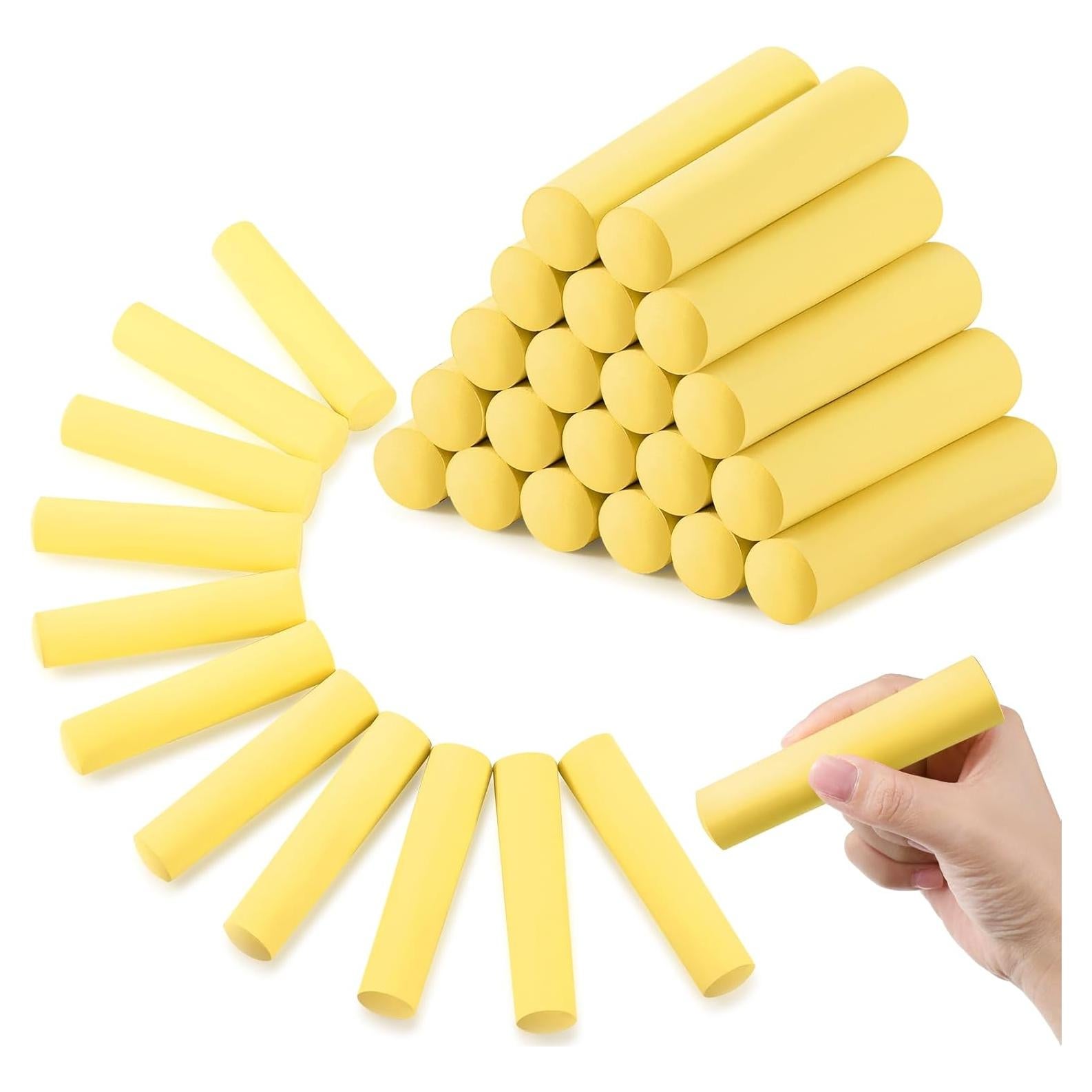 Tiza de Acera Jumbo Fulmoon 40 Pcs Amarillo Lavable